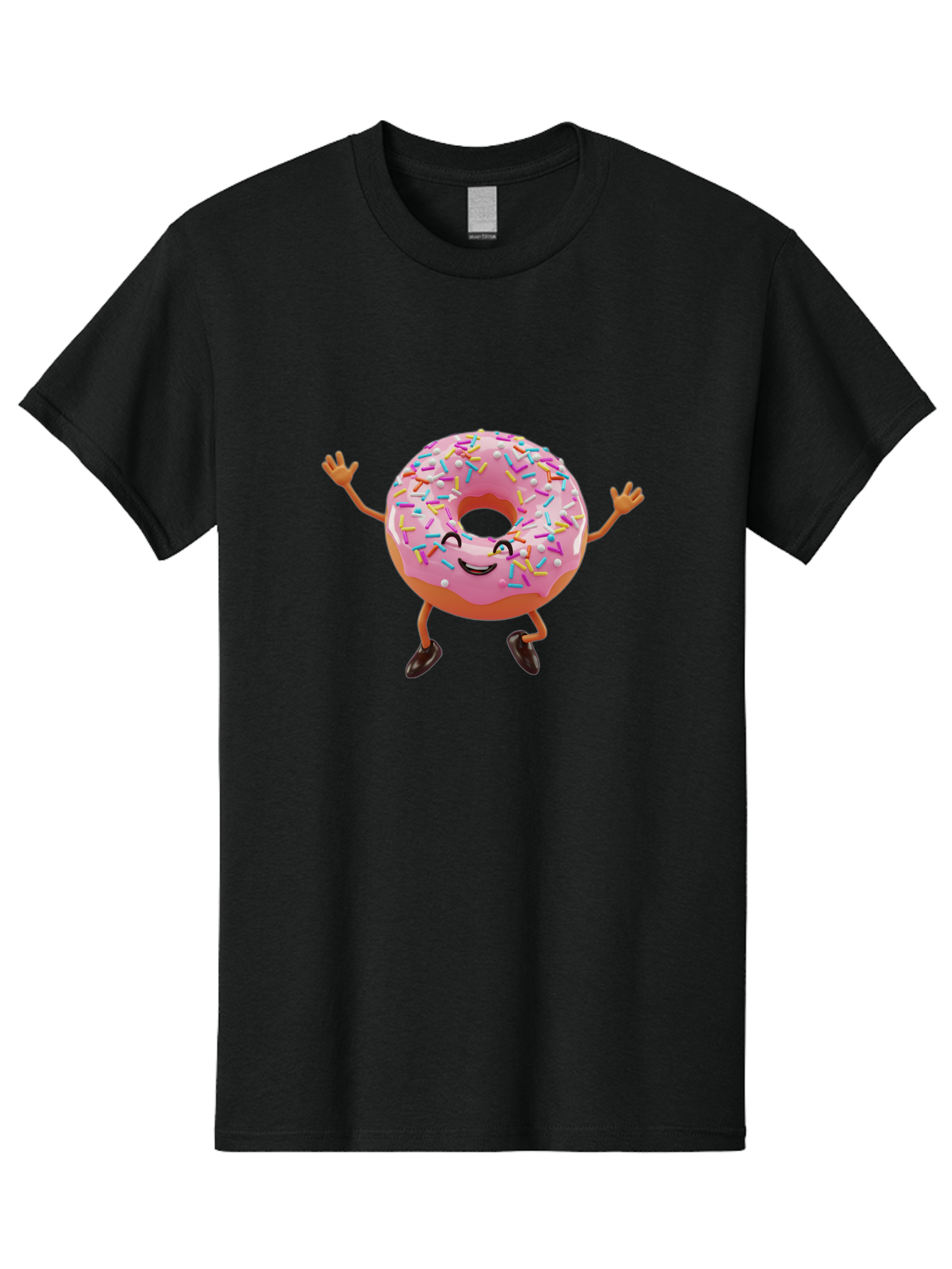 Donut-Character Men'S Graphic Tee, 100% Cotton, Comfortable Casual Summer Wear, Machine Washable, Vintage Camera, Old Camera, Antique Camera, Black Camera, Classic Photography, Photography Equipment, Nostalgic Device, Film Camera, Camera Art Bak440