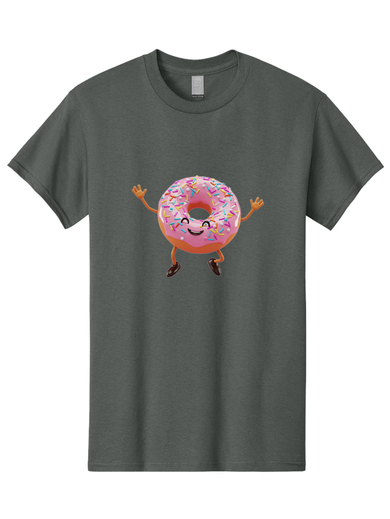 Donut-Character Men'S Graphic Tee, 100% Cotton, Comfortable Casual Summer Wear, Machine Washable, Vintage Camera, Old Camera, Antique Camera, Black Camera, Classic Photography, Photography Equipment, Nostalgic Device, Film Camera, Camera Art Bak440