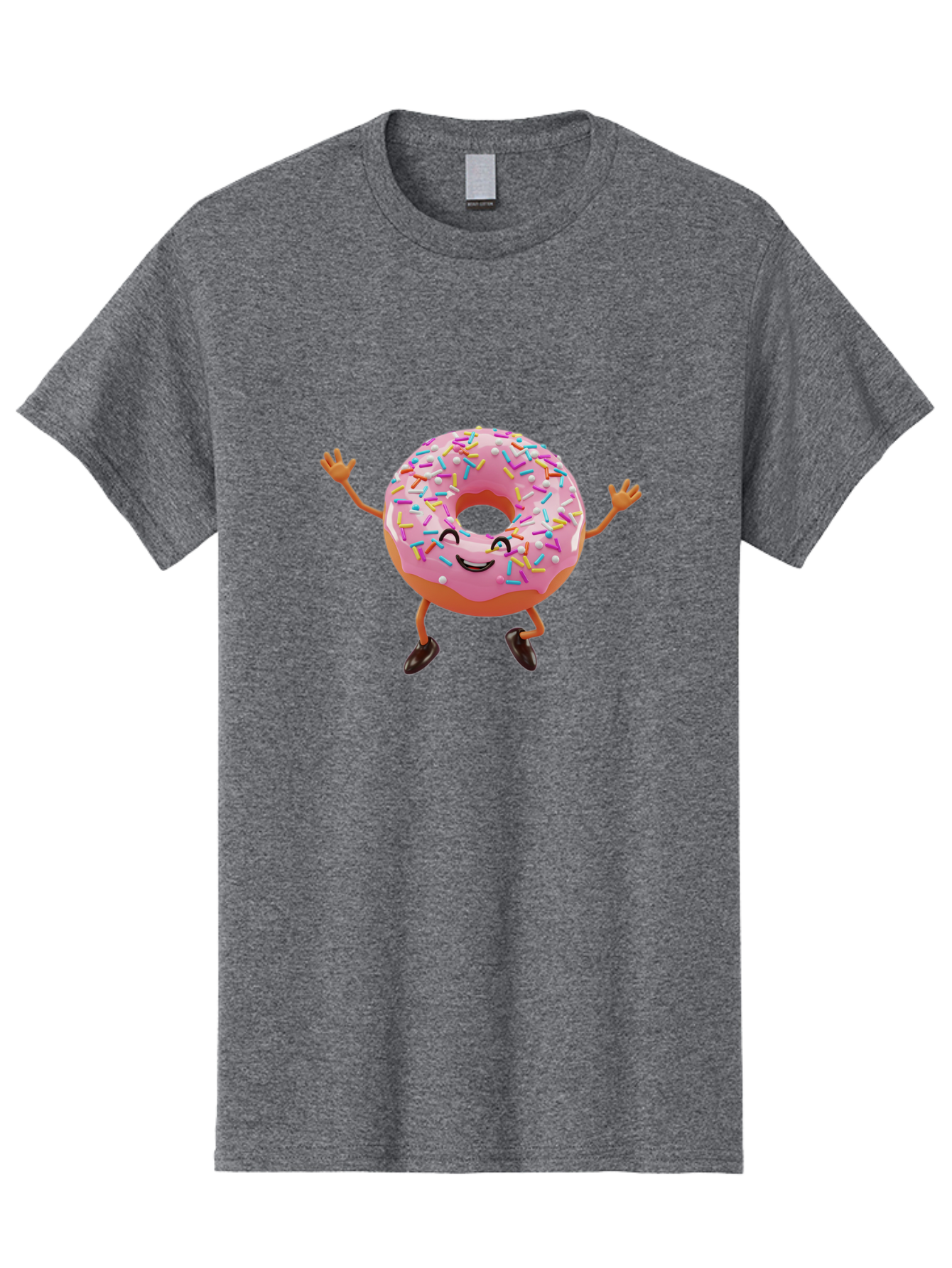 Donut-Character Men'S Graphic Tee, 100% Cotton, Comfortable Casual Summer Wear, Machine Washable, Vintage Camera, Old Camera, Antique Camera, Black Camera, Classic Photography, Photography Equipment, Nostalgic Device, Film Camera, Camera Art Bak440