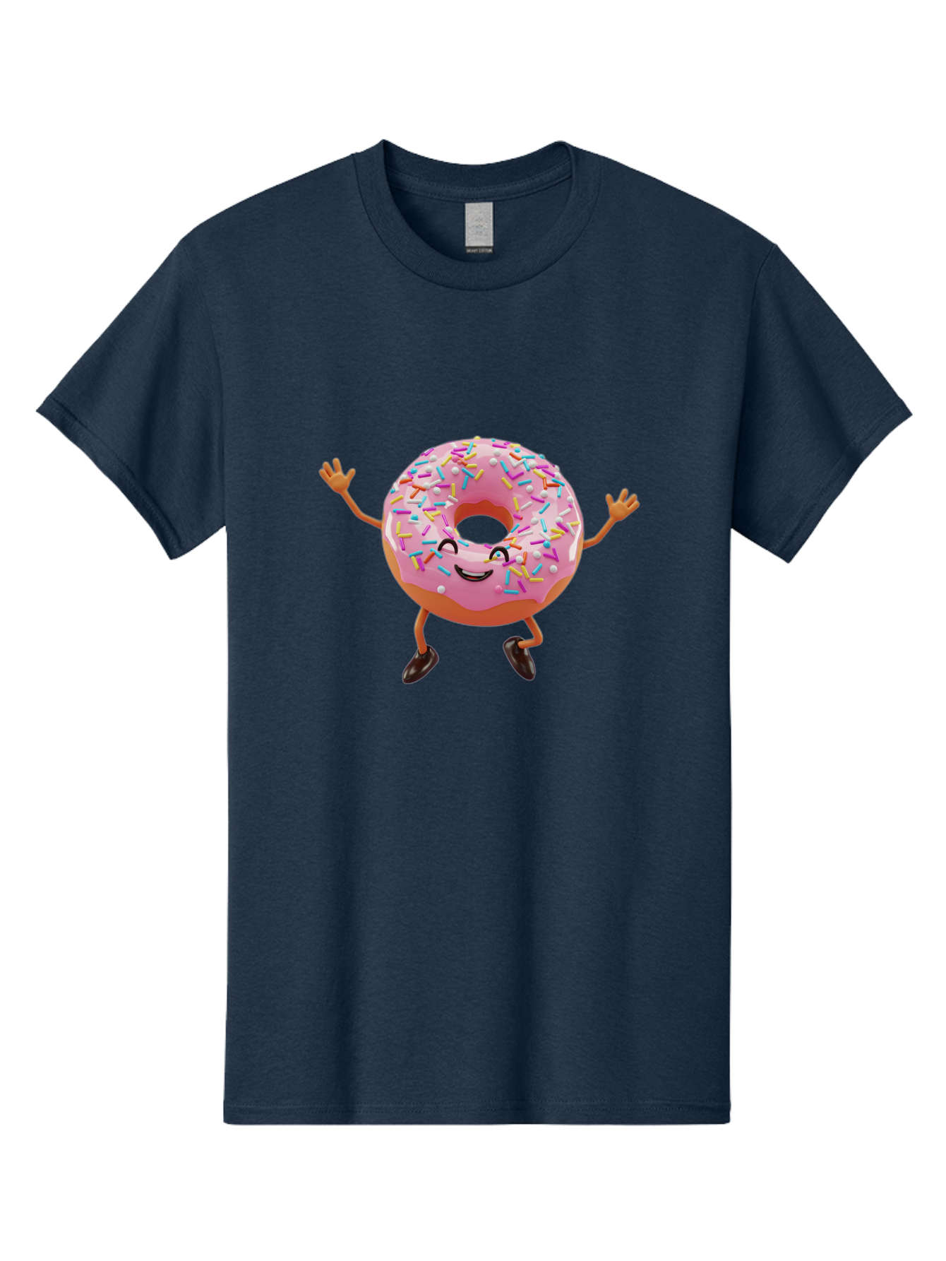 Donut-Character Men'S Graphic Tee, 100% Cotton, Comfortable Casual Summer Wear, Machine Washable, Vintage Camera, Old Camera, Antique Camera, Black Camera, Classic Photography, Photography Equipment, Nostalgic Device, Film Camera, Camera Art Bak440
