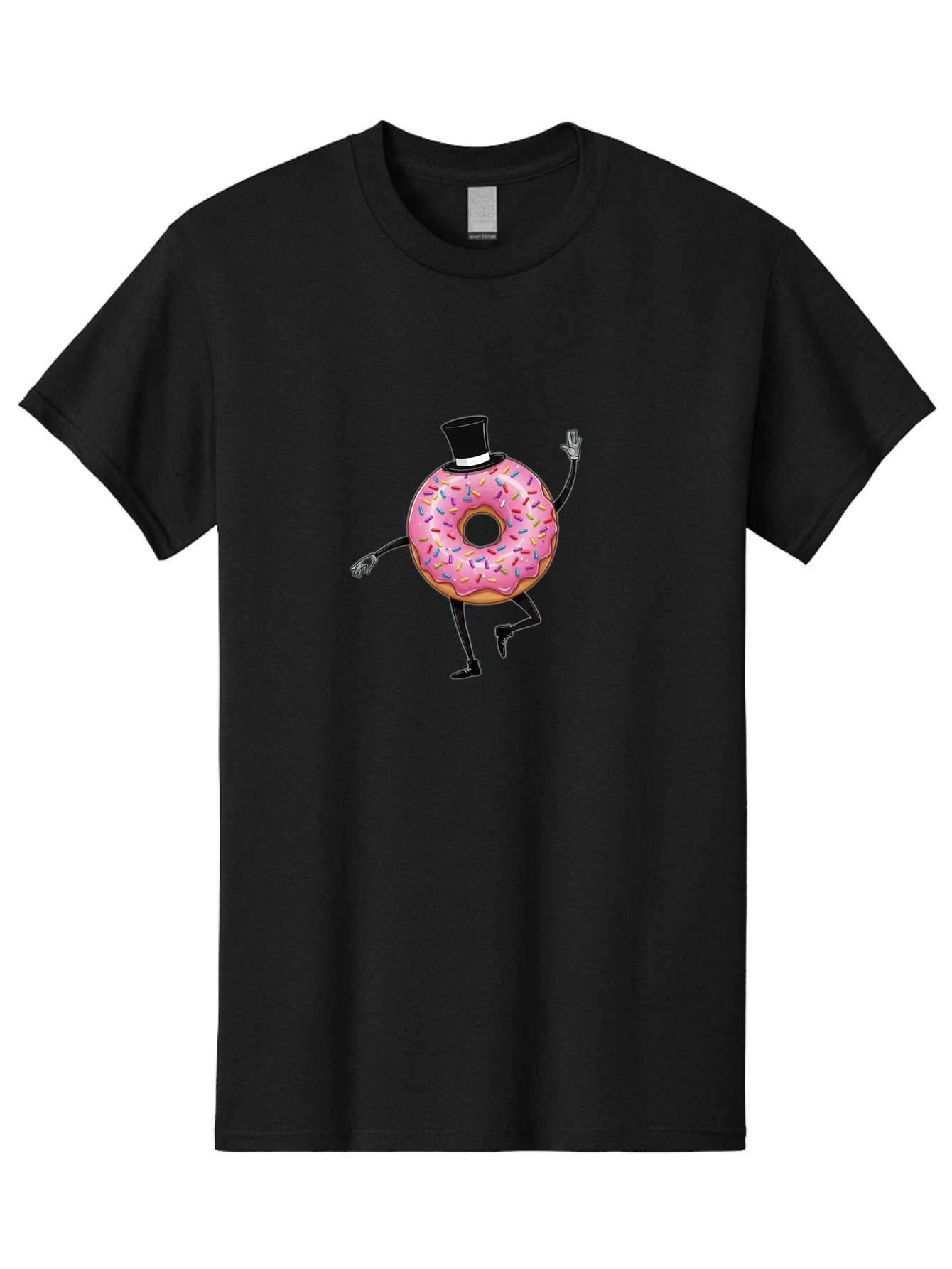 Donut-In-Top-Hat Men'S Graphic Tee, 100% Cotton, Comfortable Casual Summer Wear, Machine Washable, Vintage Camera, Old Camera, Antique Camera, Black Camera, Classic Photography, Photography Equipment, Nostalgic Device, Film Camera, Camera Art Bak441