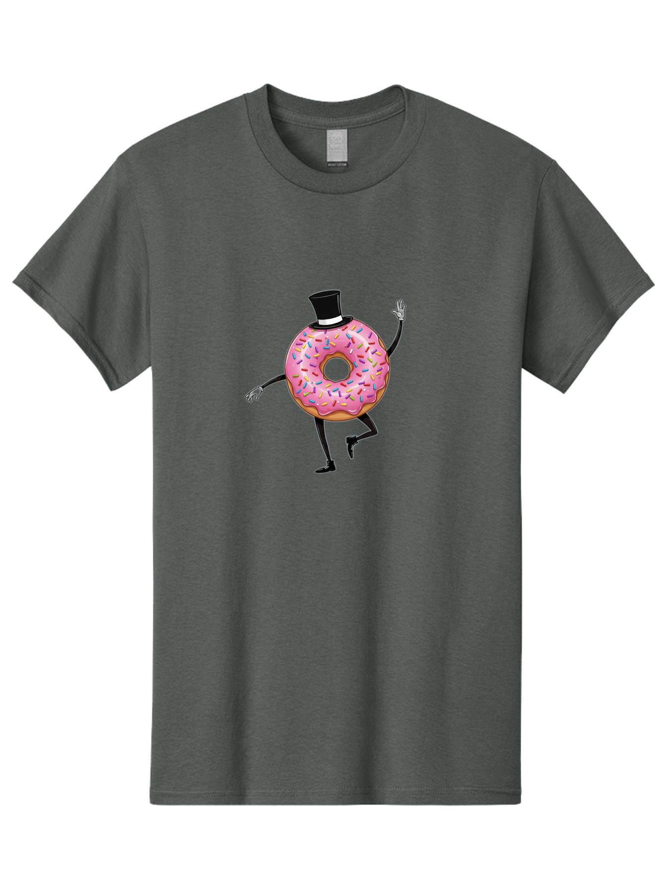 Donut-In-Top-Hat Men'S Graphic Tee, 100% Cotton, Comfortable Casual Summer Wear, Machine Washable, Vintage Camera, Old Camera, Antique Camera, Black Camera, Classic Photography, Photography Equipment, Nostalgic Device, Film Camera, Camera Art Bak441