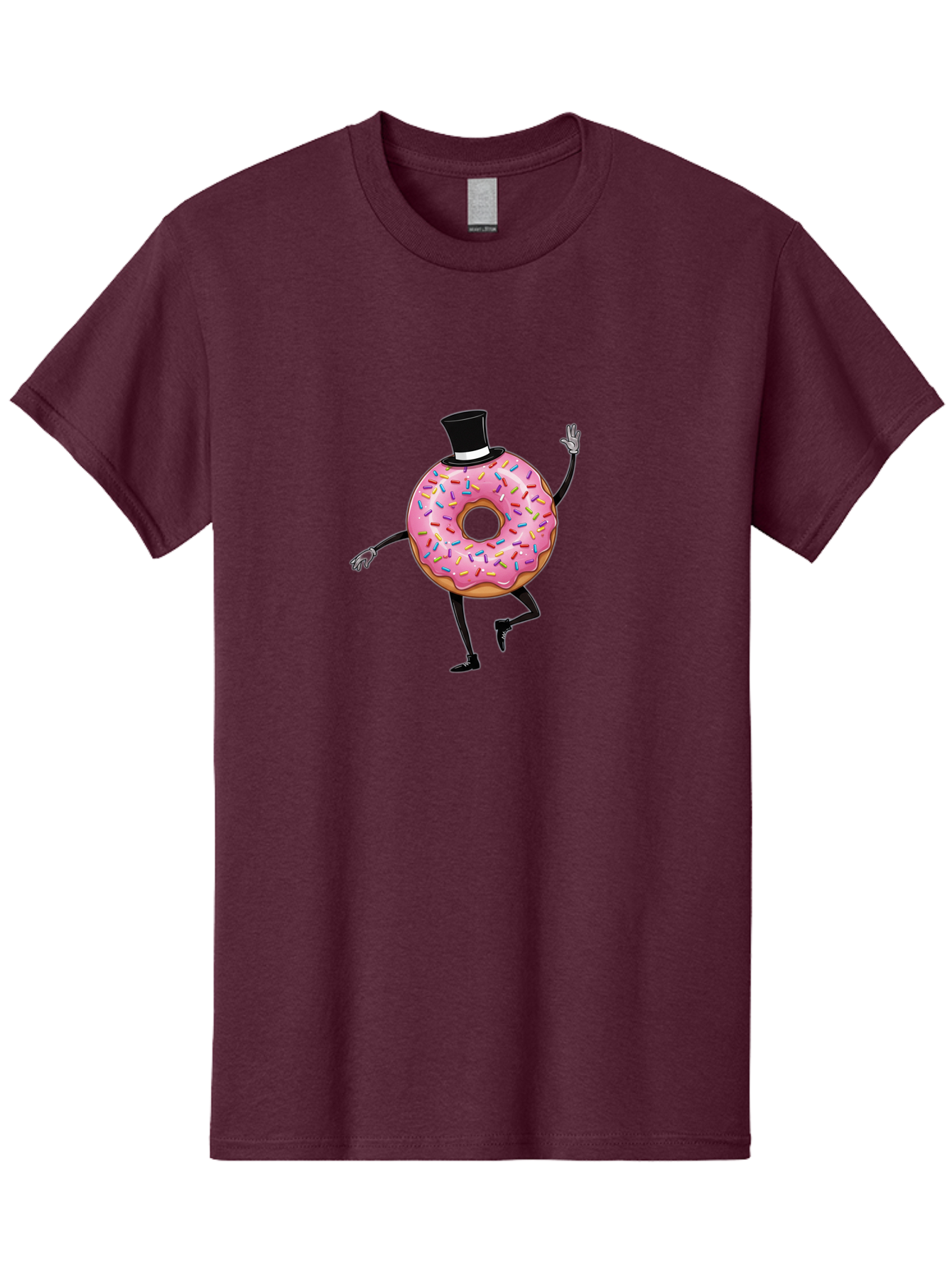 Donut-In-Top-Hat Men'S Graphic Tee, 100% Cotton, Comfortable Casual Summer Wear, Machine Washable, Vintage Camera, Old Camera, Antique Camera, Black Camera, Classic Photography, Photography Equipment, Nostalgic Device, Film Camera, Camera Art Bak441
