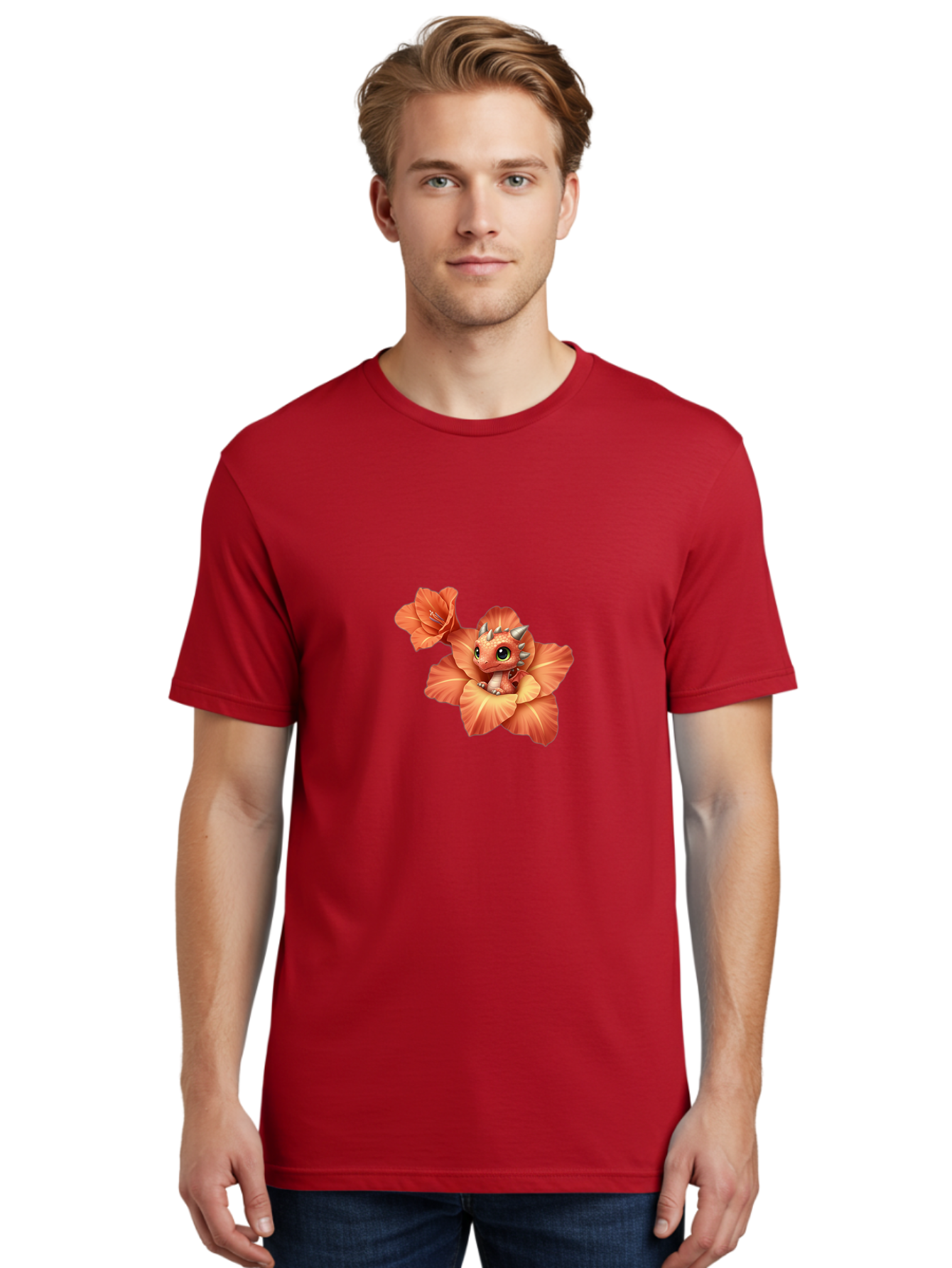 Dragon-In-Flower-1 Men'S Graphic Tee, 100% Cotton, Comfortable Casual Summer Wear, Machine Washable, Vintage Camera, Old Camera, Antique Camera, Black Camera, Classic Photography, Photography Equipment, Nostalgic Device, Film Camera, Bak453