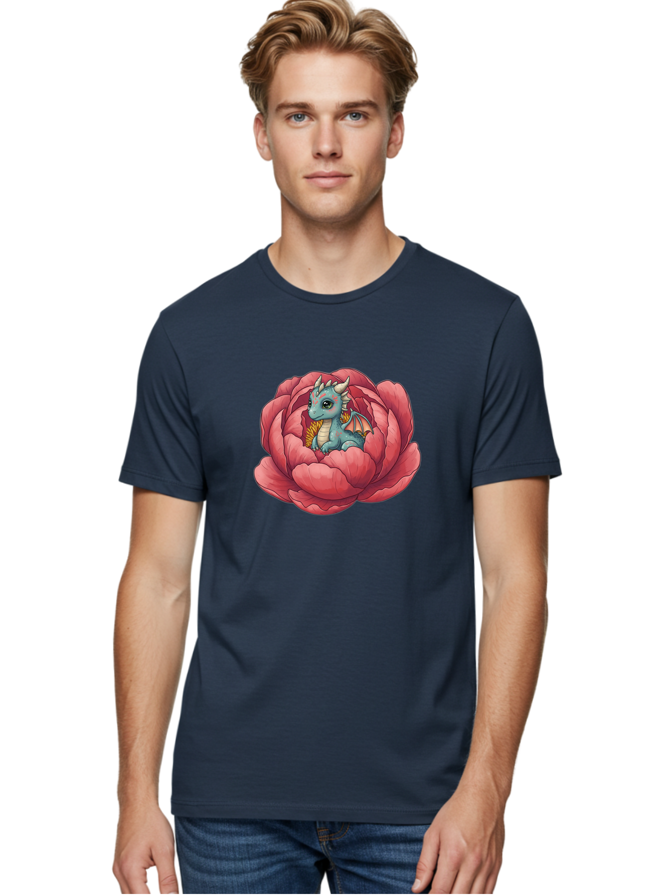 Dragon-In-Flower-2 Men'S Graphic Tee, 100% Cotton, Comfortable Casual Summer Wear, Machine Washable, Vintage Camera, Old Camera, Antique Camera, Black Camera, Classic Photography, Photography Equipment, Nostalgic Device, Film Camera, Bak454