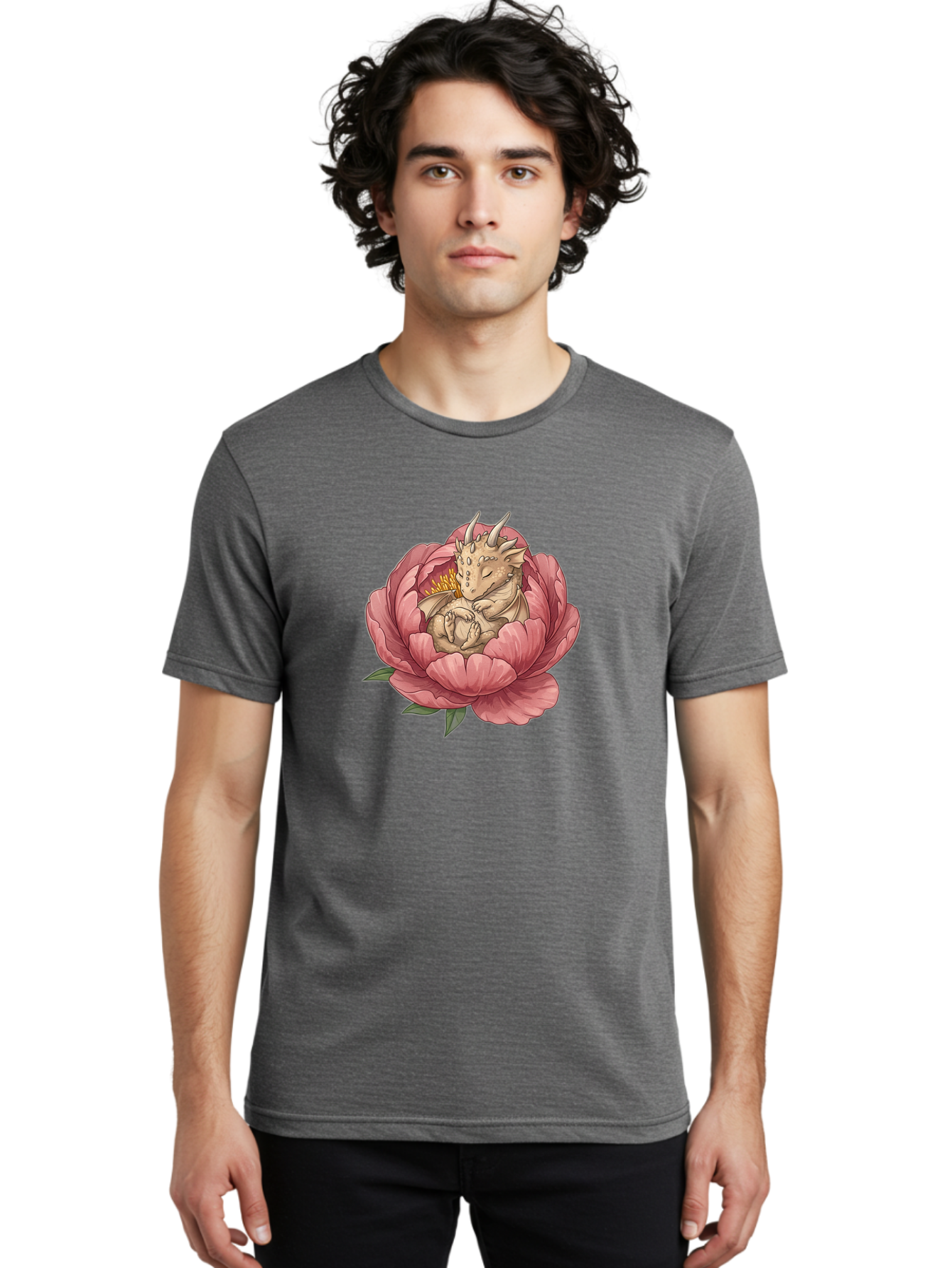 Dragon-In-Peony-1 Men'S Graphic Tee, 100% Cotton, Comfortable Casual Summer Wear, Machine Washable, Vintage Camera, Old Camera, Antique Camera, Black Camera, Classic Photography, Photography Equipment, Nostalgic Device, Film Camera, Camera Art Bak461