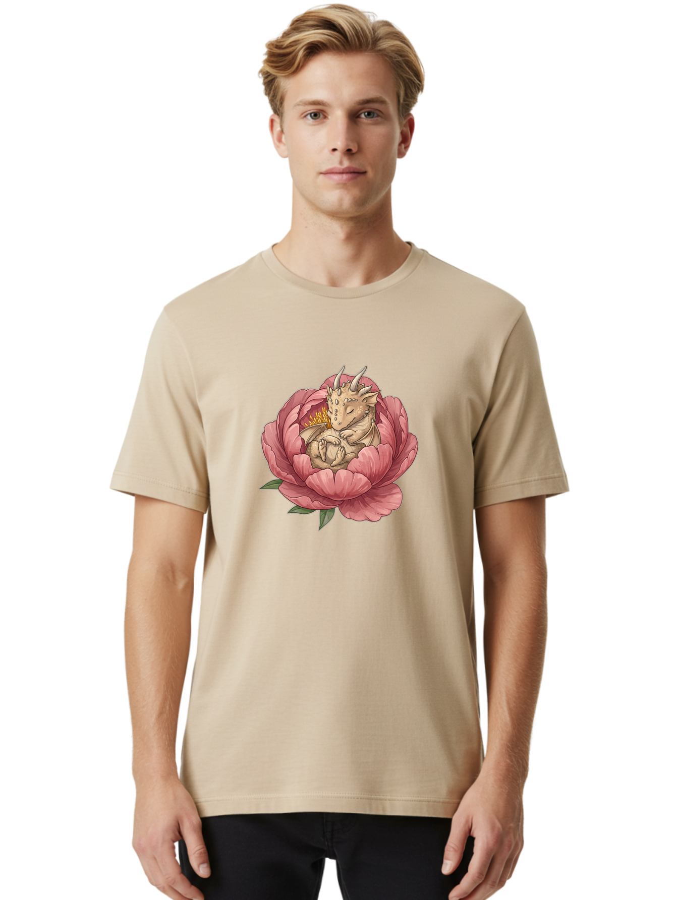 Dragon-In-Peony-1 Men'S Graphic Tee, 100% Cotton, Comfortable Casual Summer Wear, Machine Washable, Vintage Camera, Old Camera, Antique Camera, Black Camera, Classic Photography, Photography Equipment, Nostalgic Device, Film Camera, Camera Art Bak461