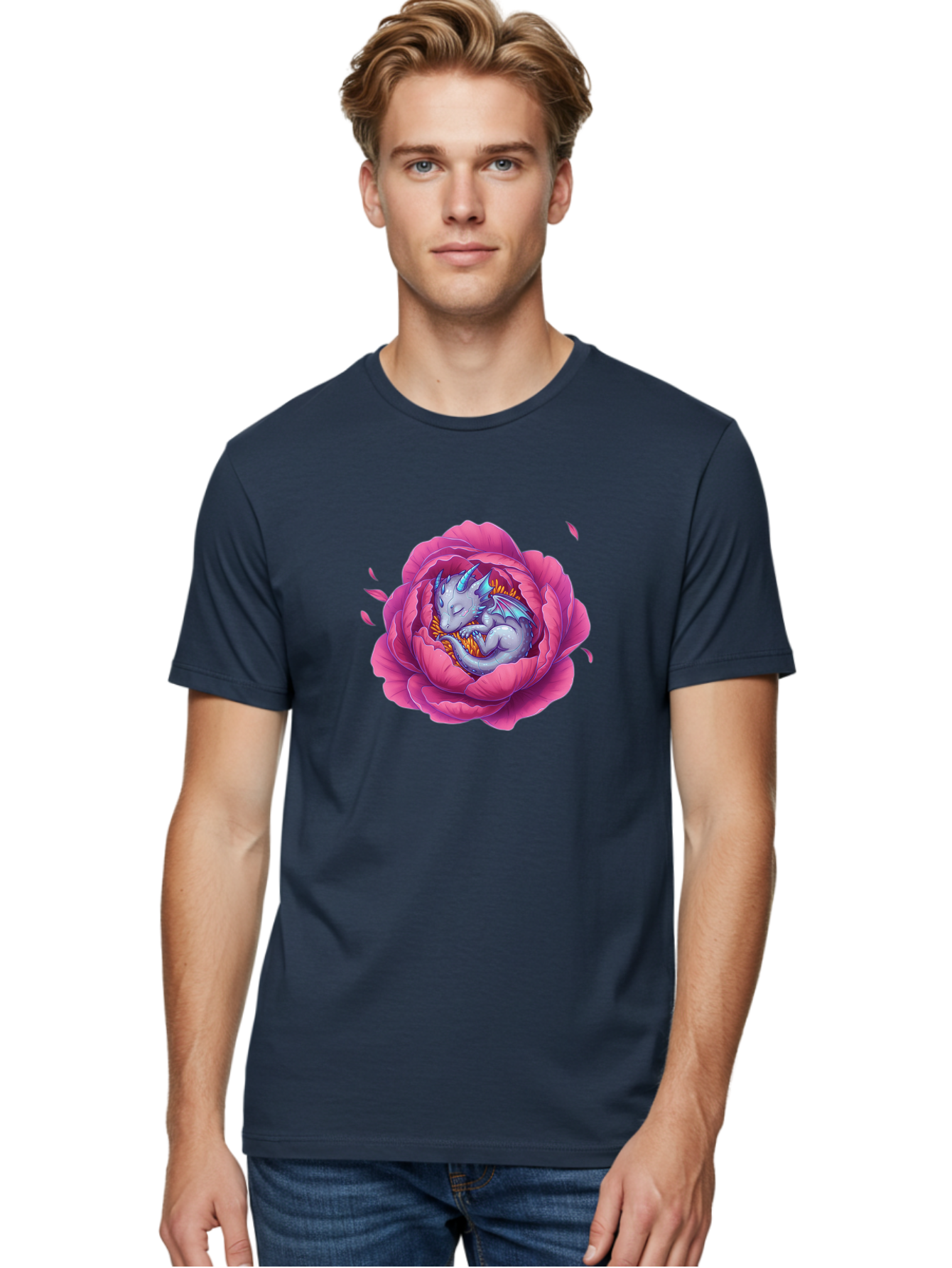 Dragon-In-Rose-1 Men'S Graphic Tee, 100% Cotton, Comfortable Casual Summer Wear, Machine Washable, Vintage Camera, Old Camera, Antique Camera, Black Camera, Classic Photography, Photography Equipment, Nostalgic Device, Film Camera, Camera Art Bak464