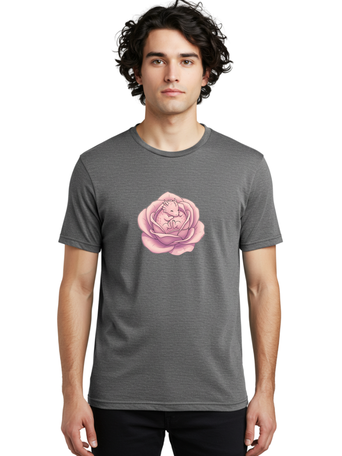 Dragon-In-Rose-8 Men'S Graphic Tee, 100% Cotton, Comfortable Casual Summer Wear, Machine Washable, Vintage Camera, Old Camera, Antique Camera, Black Camera, Classic Photography, Photography Equipment, Nostalgic Device, Film Camera, Camera Art Bak471
