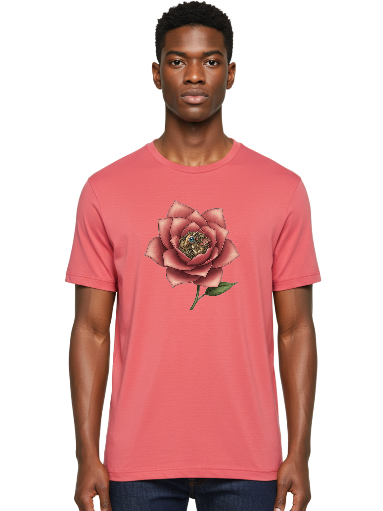 Dragon-In-Rose Men'S Graphic Tee, 100% Cotton, Comfortable Casual Summer Wear, Machine Washable, Vintage Camera, Old Camera, Antique Camera, Black Camera, Classic Photography, Photography Equipment, Nostalgic Device, Film Camera, Camera Art Bak472