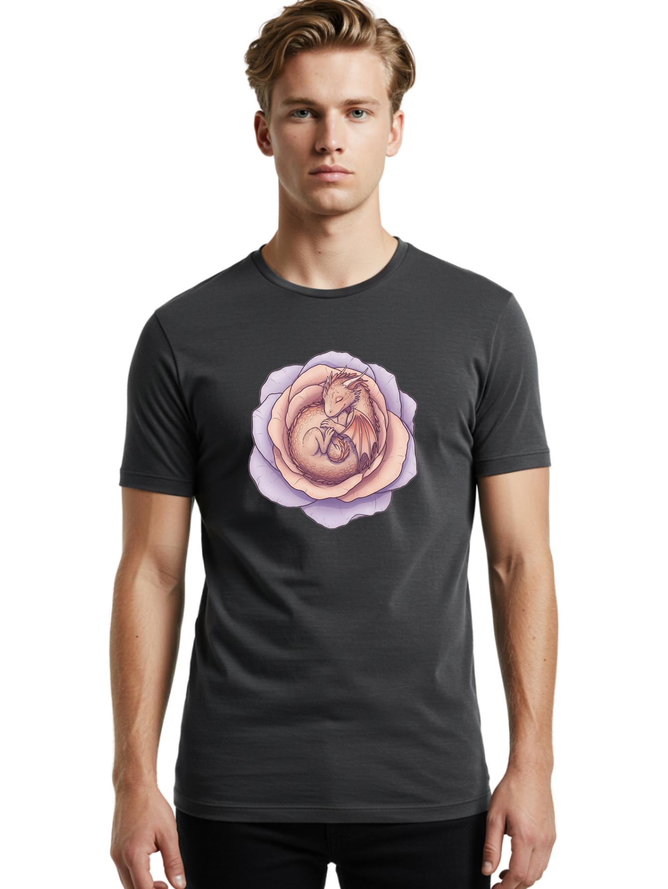 Dragon-Inside-A-Flower Men'S Graphic Tee, 100% Cotton, Comfortable Casual Summer Wear, Machine Washable, Vintage Camera, Old Camera, Antique Camera, Black Camera, Classic Photography, Photography Equipment, Nostalgic Device, Film Camera, Bak477
