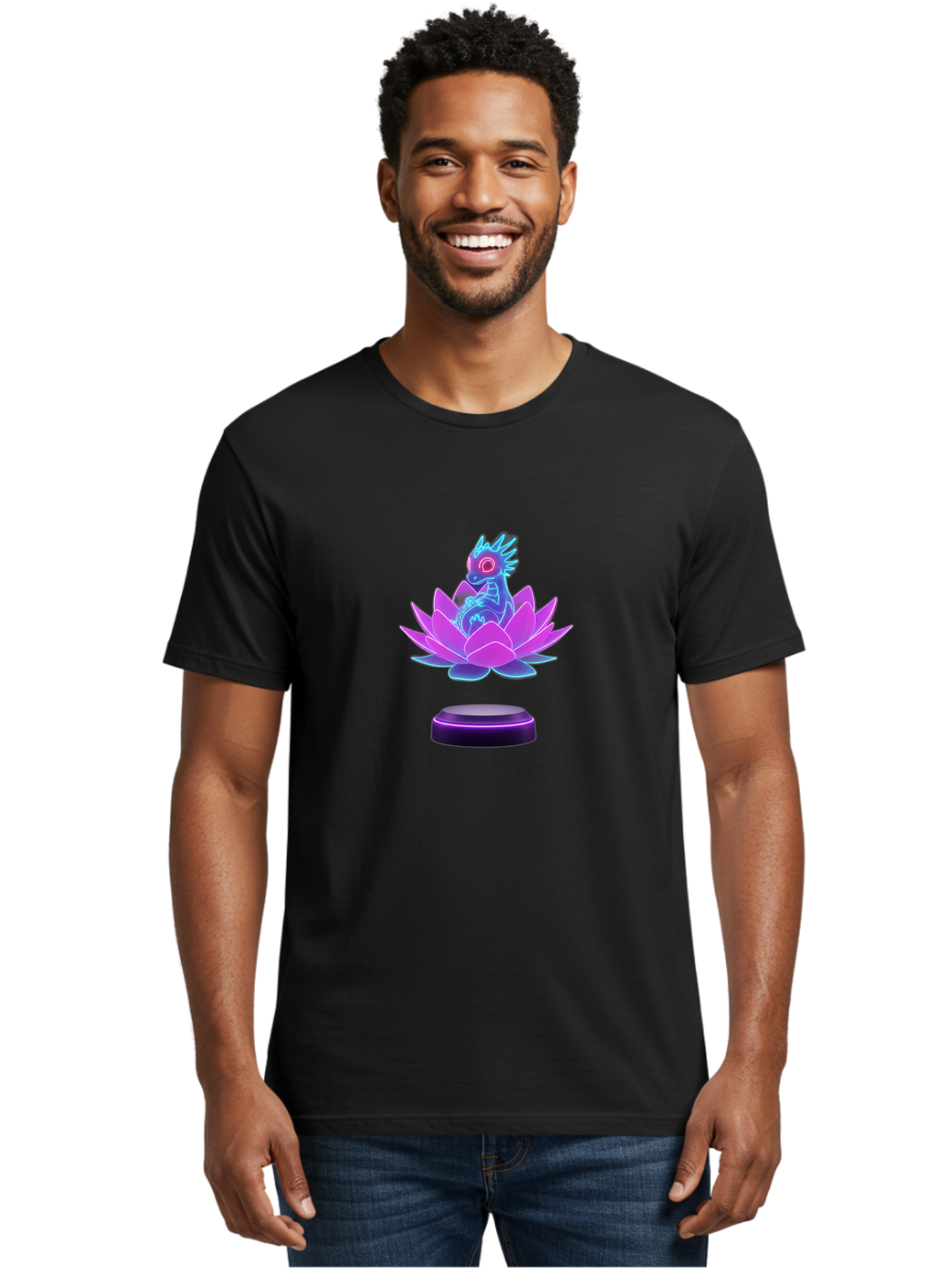 Dragon-On-Lotus-Flower-2 Men'S Graphic Tee, 100% Cotton, Comfortable Casual Summer Wear, Machine Washable, Vintage Camera, Old Camera, Antique Camera, Black Camera, Classic Photography, Photography Equipment, Nostalgic Device, Film Camera, Bak484