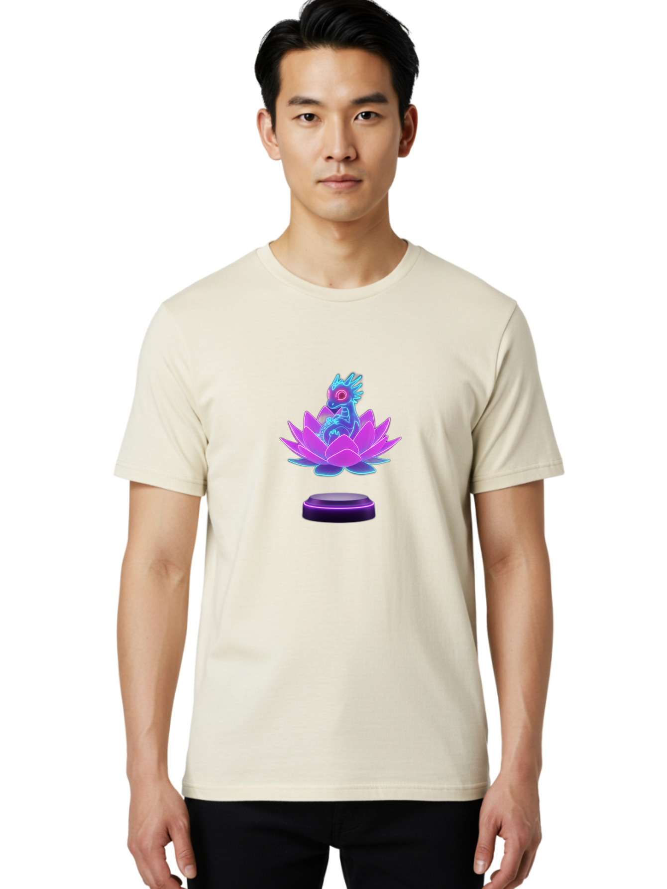 Dragon-On-Lotus-Flower-2 Men'S Graphic Tee, 100% Cotton, Comfortable Casual Summer Wear, Machine Washable, Vintage Camera, Old Camera, Antique Camera, Black Camera, Classic Photography, Photography Equipment, Nostalgic Device, Film Camera, Bak484