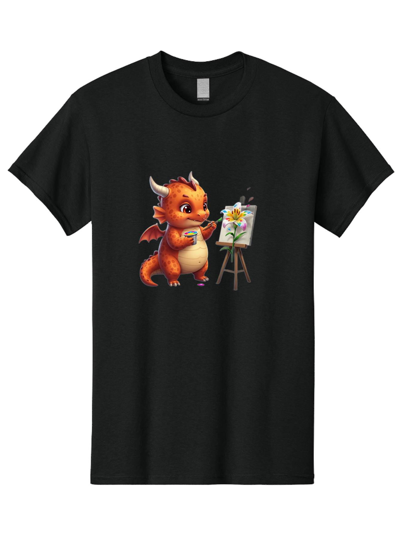 Dragon-Painting-Flower Men'S Graphic Tee, 100% Cotton, Comfortable Casual Summer Wear, Machine Washable, Vintage Camera, Old Camera, Antique Camera, Black Camera, Classic Photography, Photography Equipment, Nostalgic Device, Film Camera, Bak488