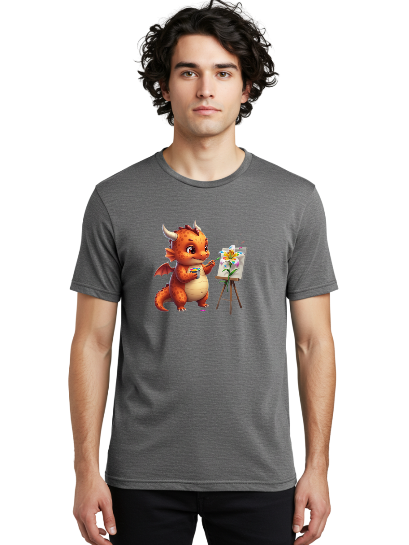 Dragon-Painting-Flower Men'S Graphic Tee, 100% Cotton, Comfortable Casual Summer Wear, Machine Washable, Vintage Camera, Old Camera, Antique Camera, Black Camera, Classic Photography, Photography Equipment, Nostalgic Device, Film Camera, Bak488