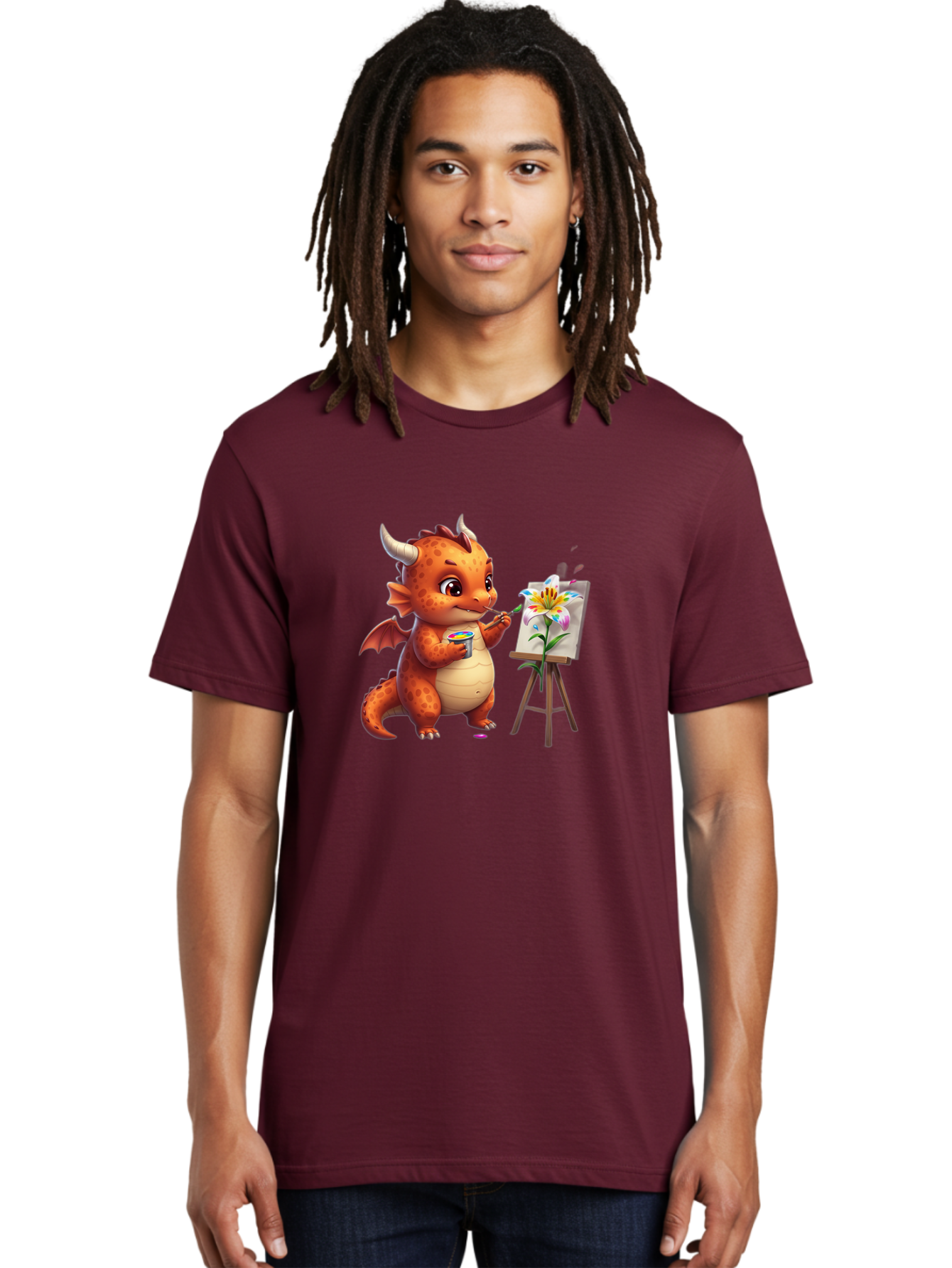 Dragon-Painting-Flower Men'S Graphic Tee, 100% Cotton, Comfortable Casual Summer Wear, Machine Washable, Vintage Camera, Old Camera, Antique Camera, Black Camera, Classic Photography, Photography Equipment, Nostalgic Device, Film Camera, Bak488