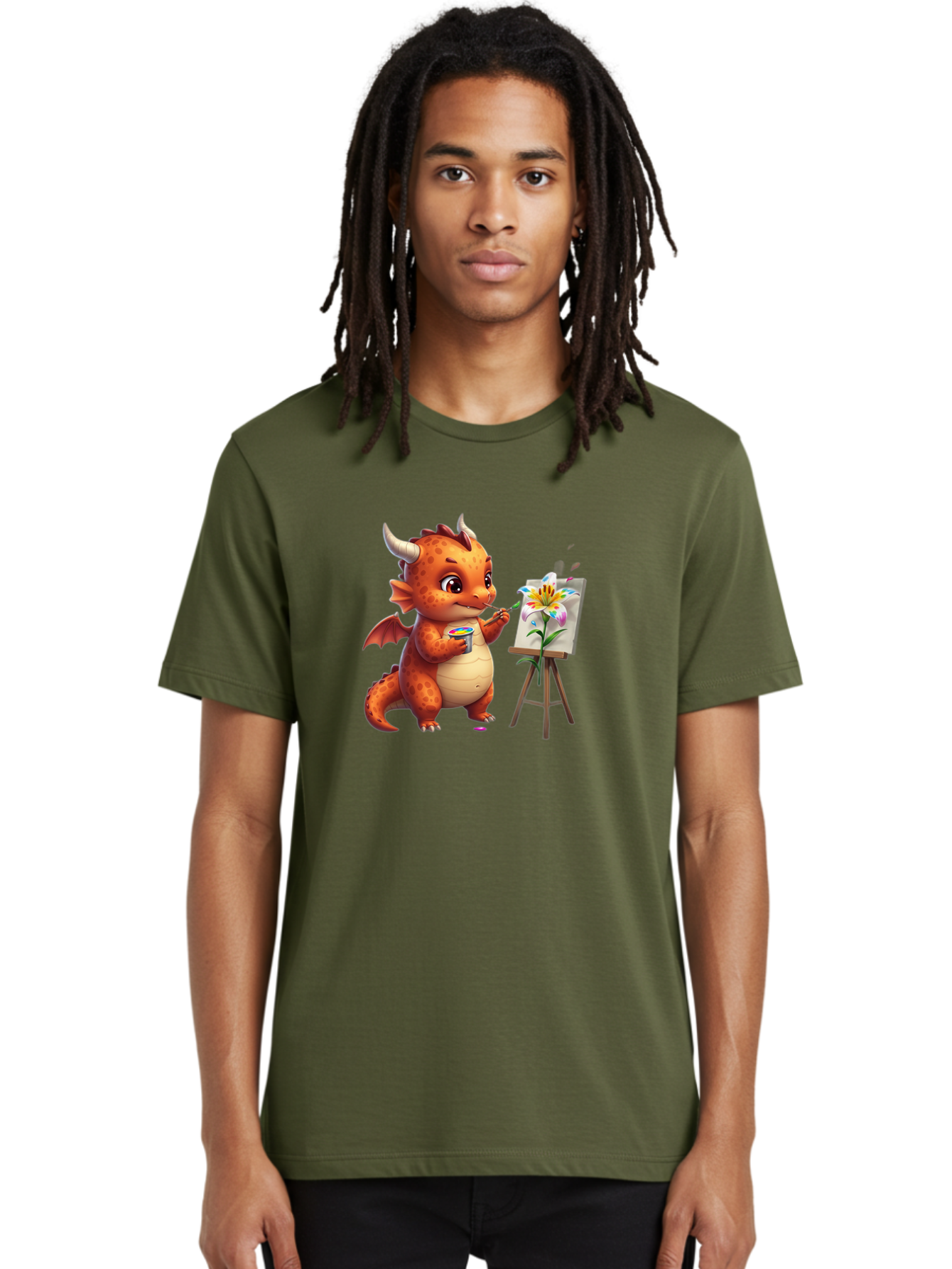 Dragon-Painting-Flower Men'S Graphic Tee, 100% Cotton, Comfortable Casual Summer Wear, Machine Washable, Vintage Camera, Old Camera, Antique Camera, Black Camera, Classic Photography, Photography Equipment, Nostalgic Device, Film Camera, Bak488