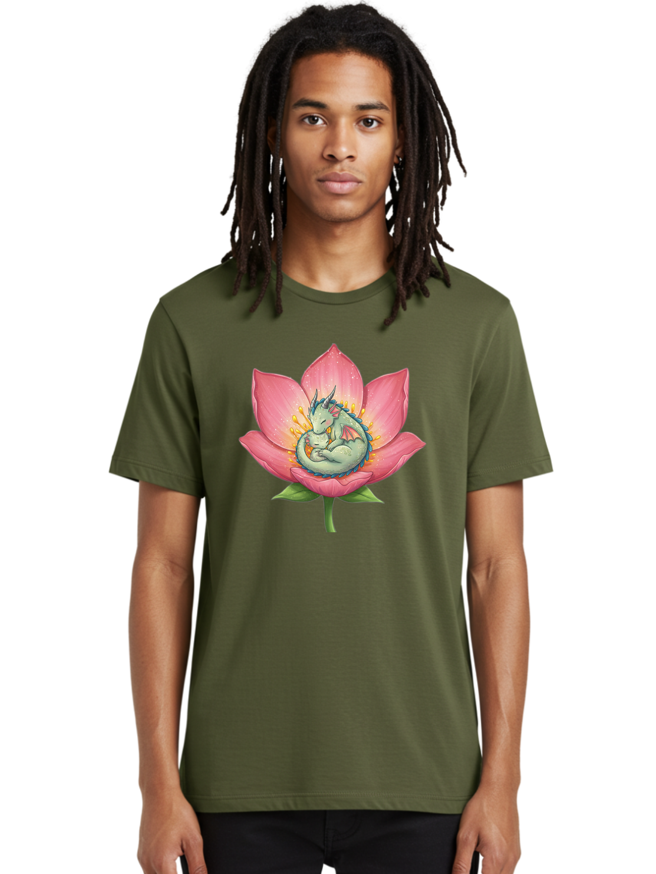 Dragon-Sleeping-On-Pink-Lotus-Flower Men'S Graphic Tee, 100% Cotton, Comfortable Casual Summer Wear, Machine Washable, Vintage Camera, Old Camera, Antique Camera, Black Camera, Classic Photography, Photography Equipment, Nostalgic Device, Bak490