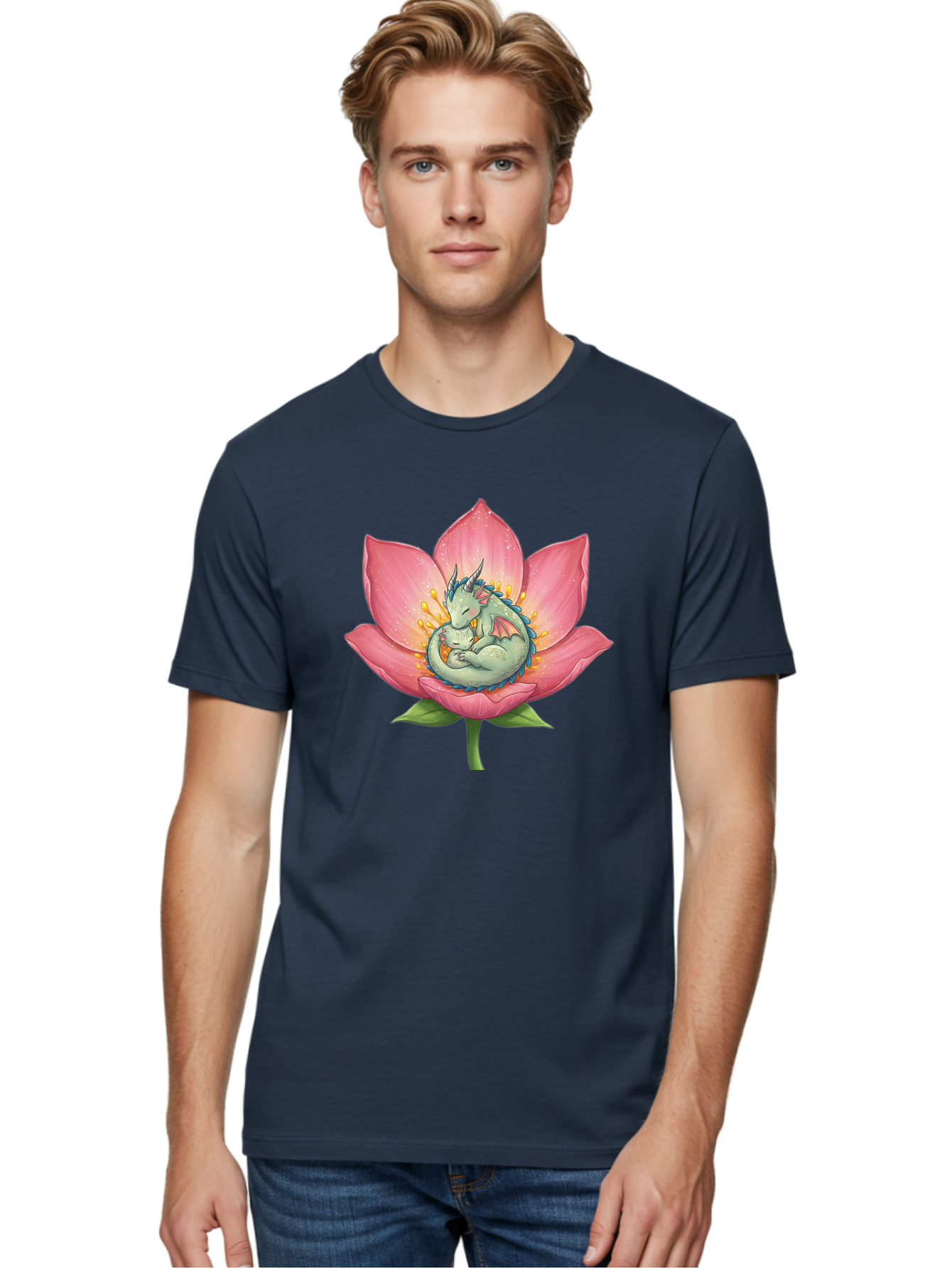 Dragon-Sleeping-On-Pink-Lotus-Flower Men'S Graphic Tee, 100% Cotton, Comfortable Casual Summer Wear, Machine Washable, Vintage Camera, Old Camera, Antique Camera, Black Camera, Classic Photography, Photography Equipment, Nostalgic Device, Bak490