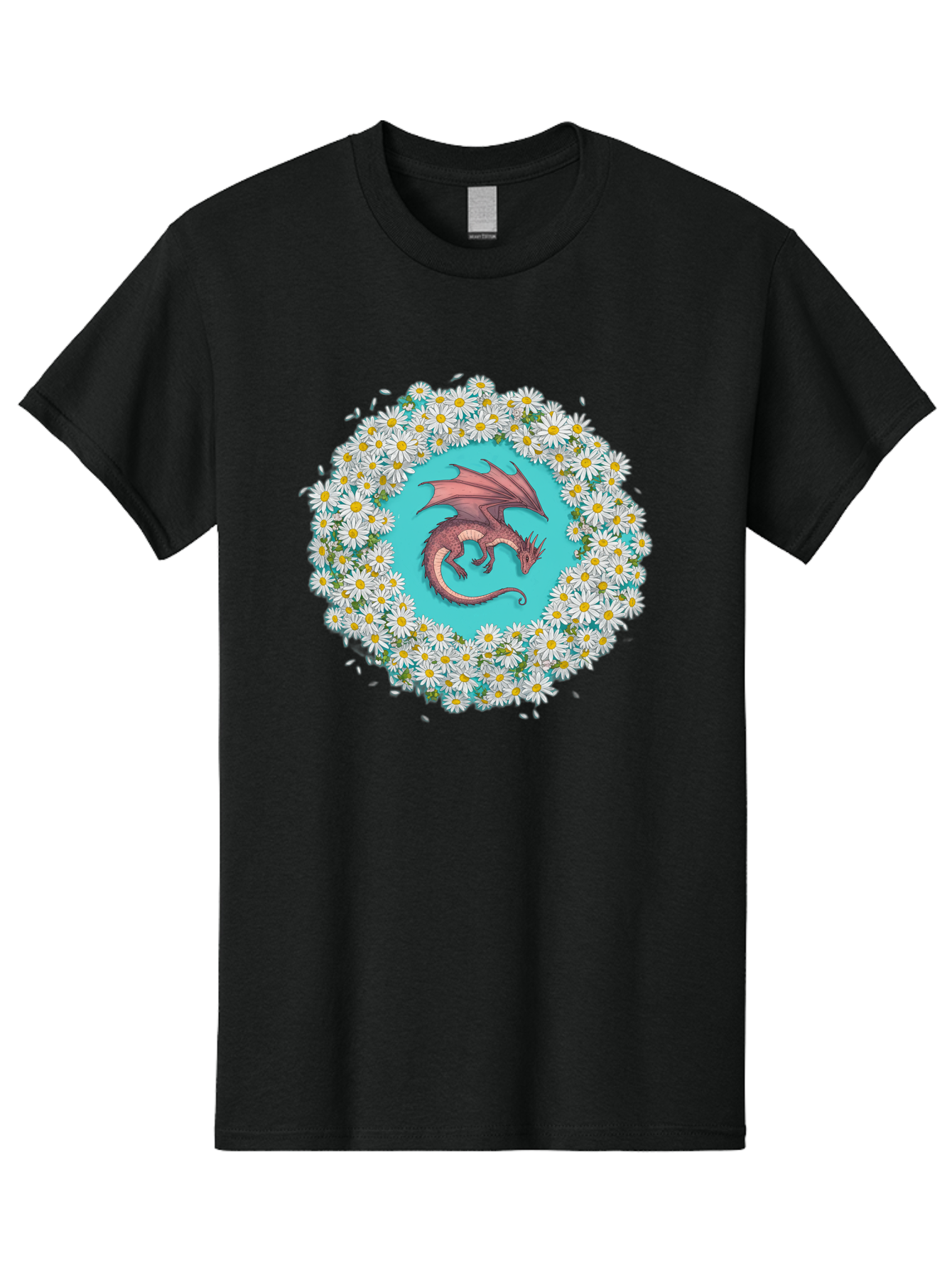 Dragon-Surrounded-By-Daisies Men'S Graphic Tee, 100% Cotton, Comfortable Casual Summer Wear, Machine Washable, Vintage Camera, Old Camera, Antique Camera, Black Camera, Classic Photography, Photography Equipment, Nostalgic Device, Film Camera, Bak492