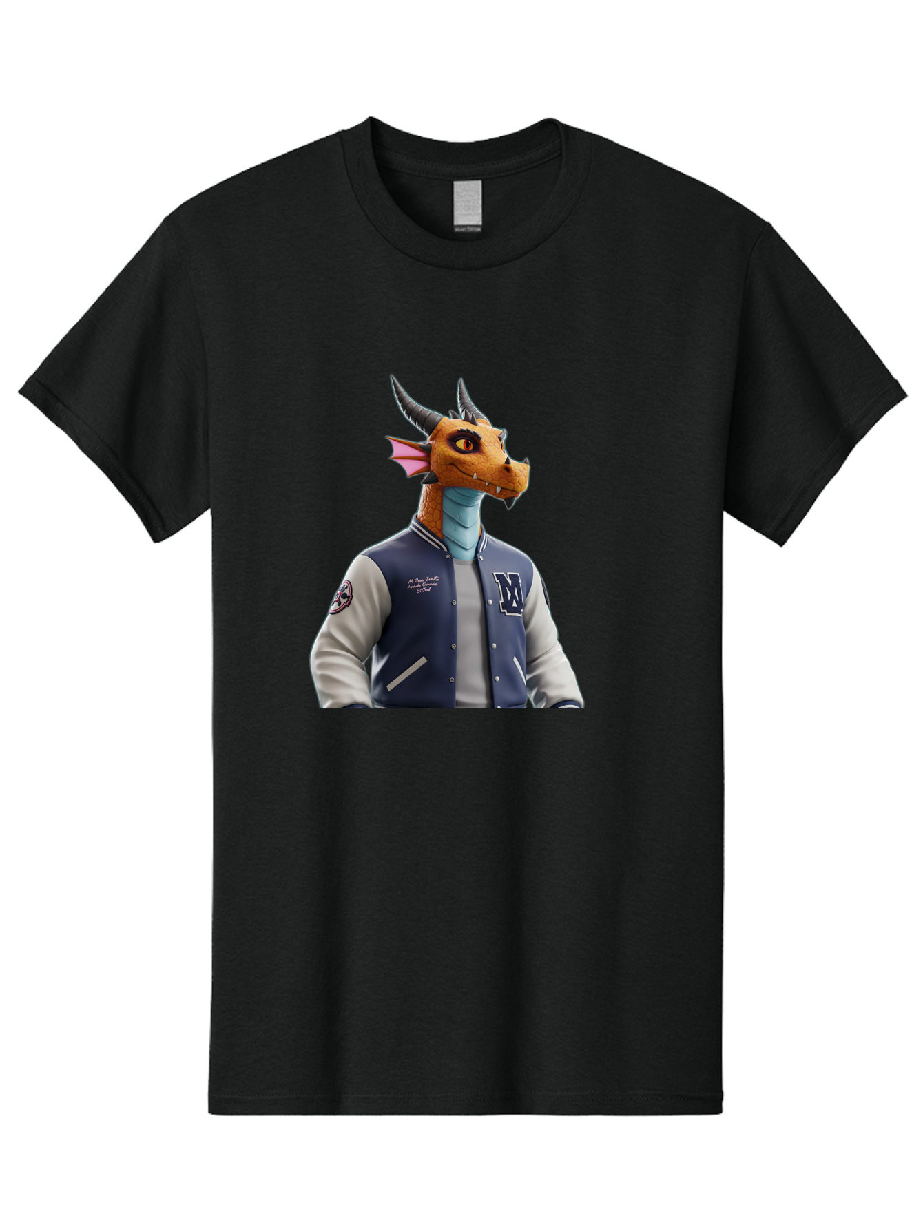 Dragon-Varsity-Jacket-1 Men'S Graphic Tee, 100% Cotton, Comfortable Casual Summer Wear, Machine Washable, Vintage Camera, Old Camera, Antique Camera, Black Camera, Classic Photography, Photography Equipment, Nostalgic Device, Film Camera, Bak493