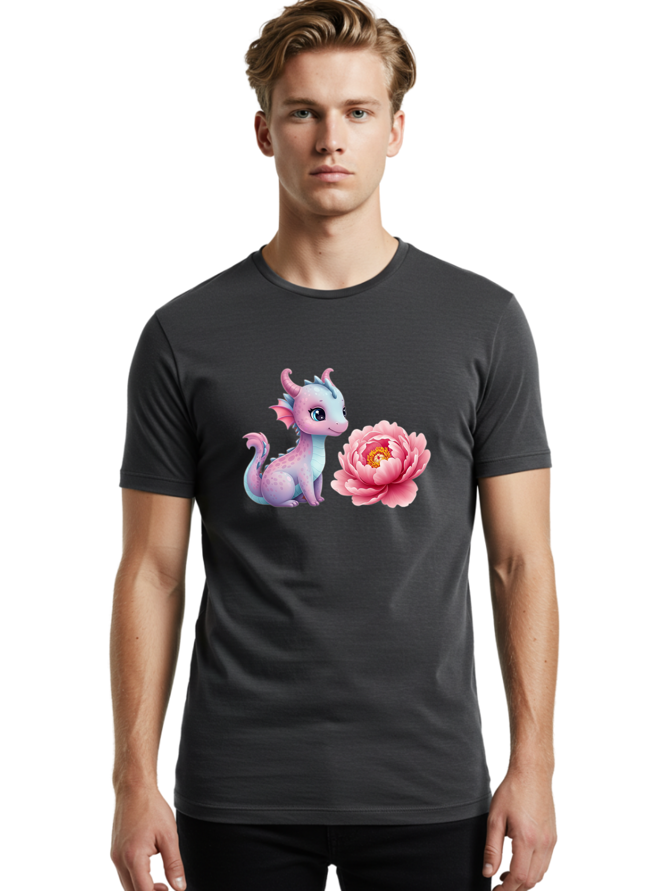 Dragon-With-Flower Men'S Graphic Tee, 100% Cotton, Comfortable Casual Summer Wear, Machine Washable, Vintage Camera, Old Camera, Antique Camera, Black Camera, Classic Photography, Photography Equipment, Nostalgic Device, Film Camera, Bak496