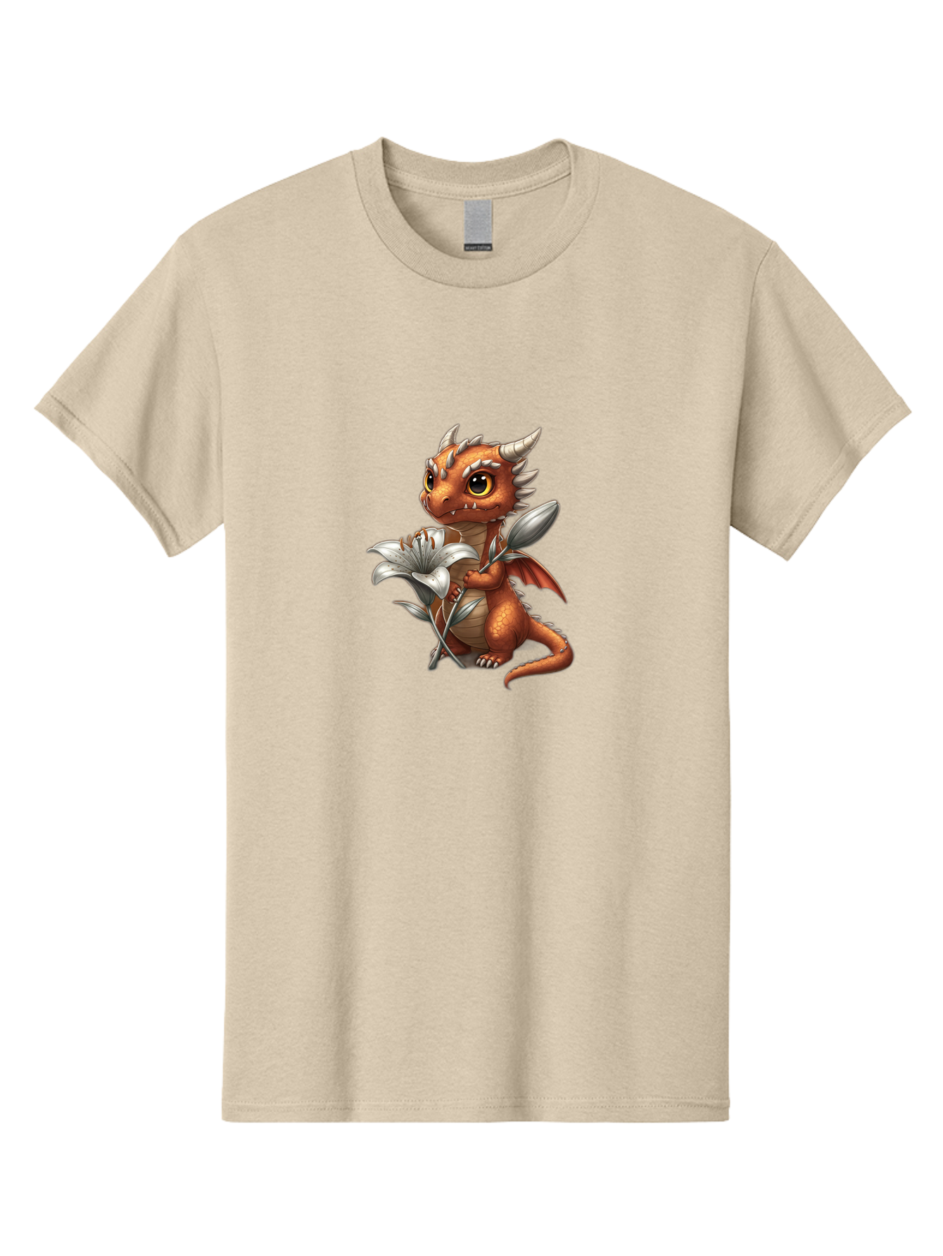 Dragon-With-Lily-1 Men'S Graphic Tee, 100% Cotton, Comfortable Casual Summer Wear, Machine Washable, Vintage Camera, Old Camera, Antique Camera, Black Camera, Classic Photography, Photography Equipment, Nostalgic Device, Film Camera, Bak497