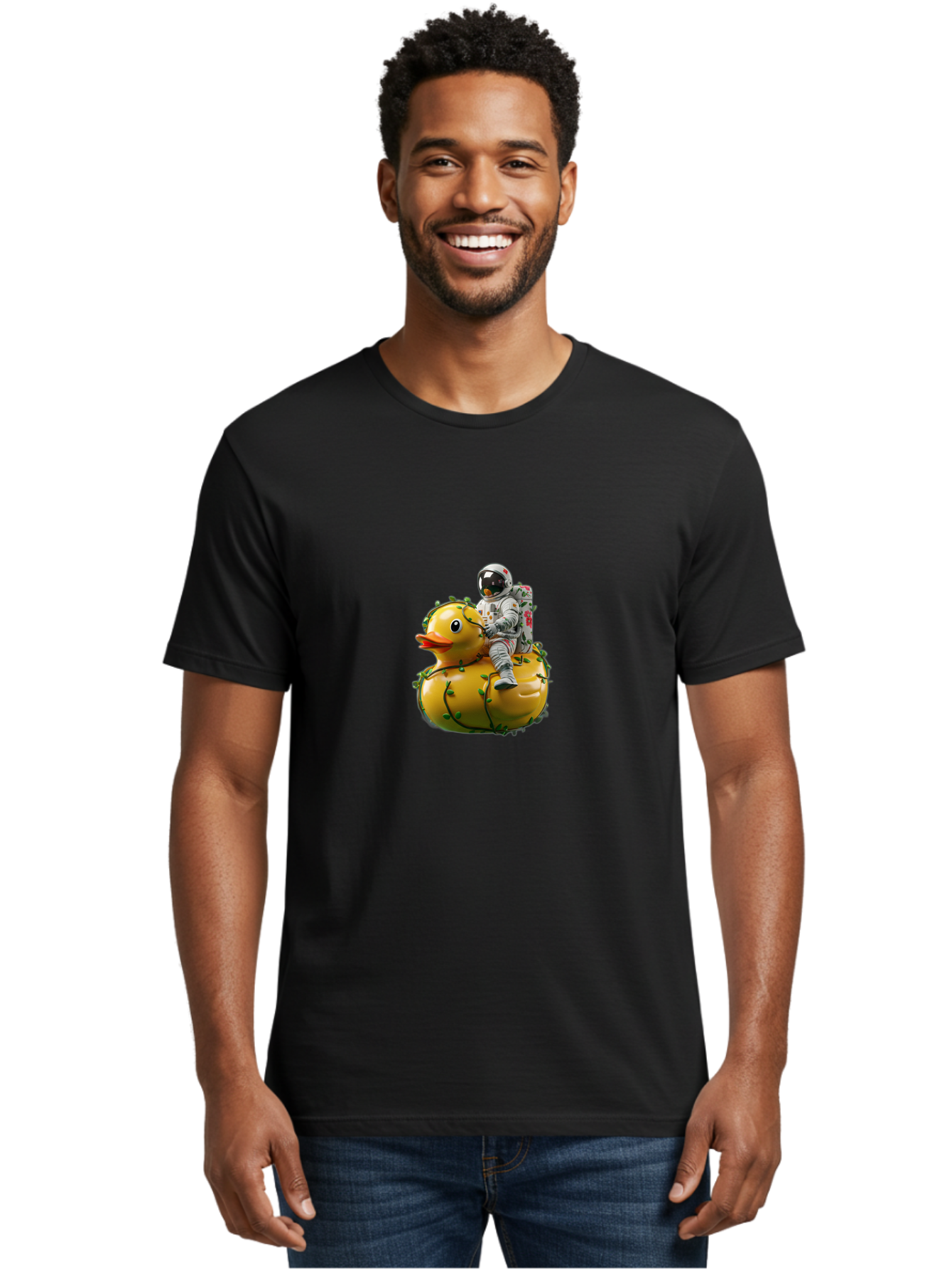Duck-Astronaut Men'S Graphic Tee, 100% Cotton, Comfortable Casual Summer Wear, Machine Washable, Vintage Camera, Old Camera, Antique Camera, Black Camera, Classic Photography, Photography Equipment, Nostalgic Device, Film Camera, Camera Art Bak501