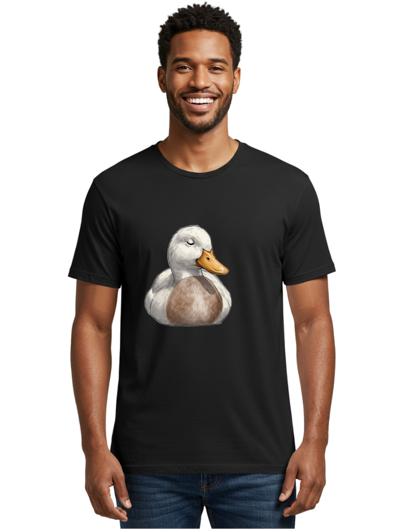 Duck Men'S Graphic Tee, 100% Cotton, Comfortable Casual Summer Wear, Machine Washable, Vintage Camera, Old Camera, Antique Camera, Black Camera, Classic Photography, Photography Equipment, Nostalgic Device, Film Camera, Camera Art Bak504