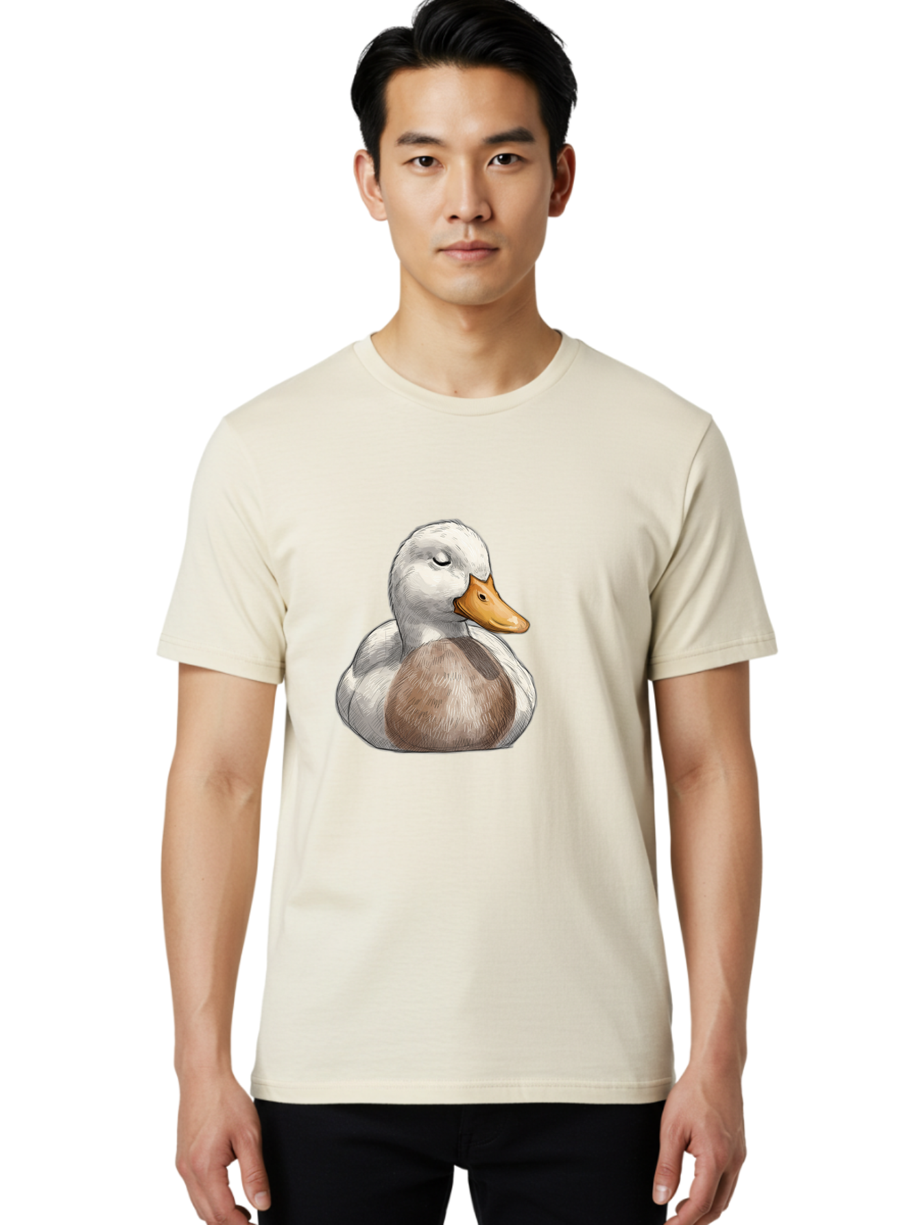 Duck Men'S Graphic Tee, 100% Cotton, Comfortable Casual Summer Wear, Machine Washable, Vintage Camera, Old Camera, Antique Camera, Black Camera, Classic Photography, Photography Equipment, Nostalgic Device, Film Camera, Camera Art Bak504