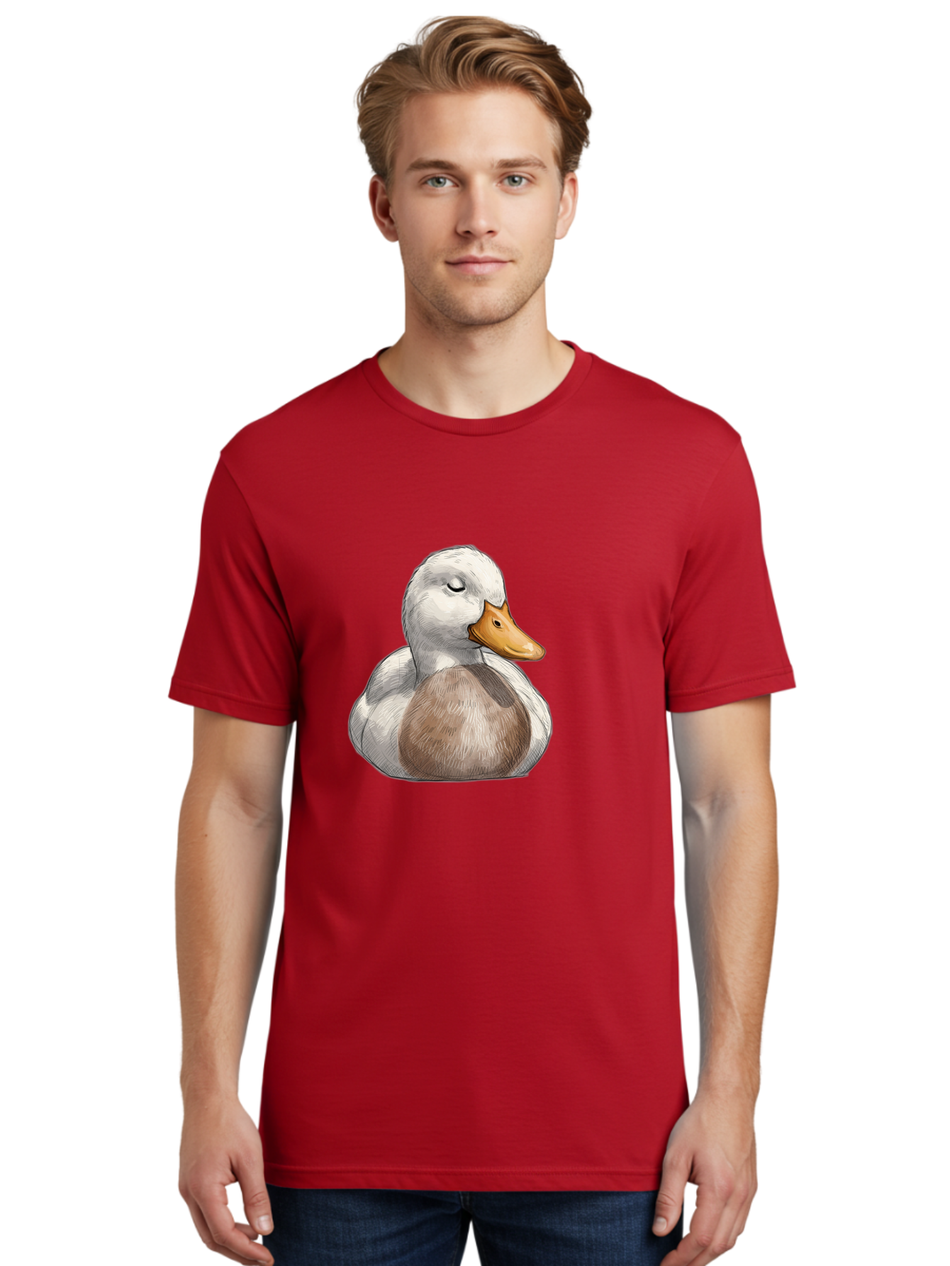 Duck Men'S Graphic Tee, 100% Cotton, Comfortable Casual Summer Wear, Machine Washable, Vintage Camera, Old Camera, Antique Camera, Black Camera, Classic Photography, Photography Equipment, Nostalgic Device, Film Camera, Camera Art Bak504