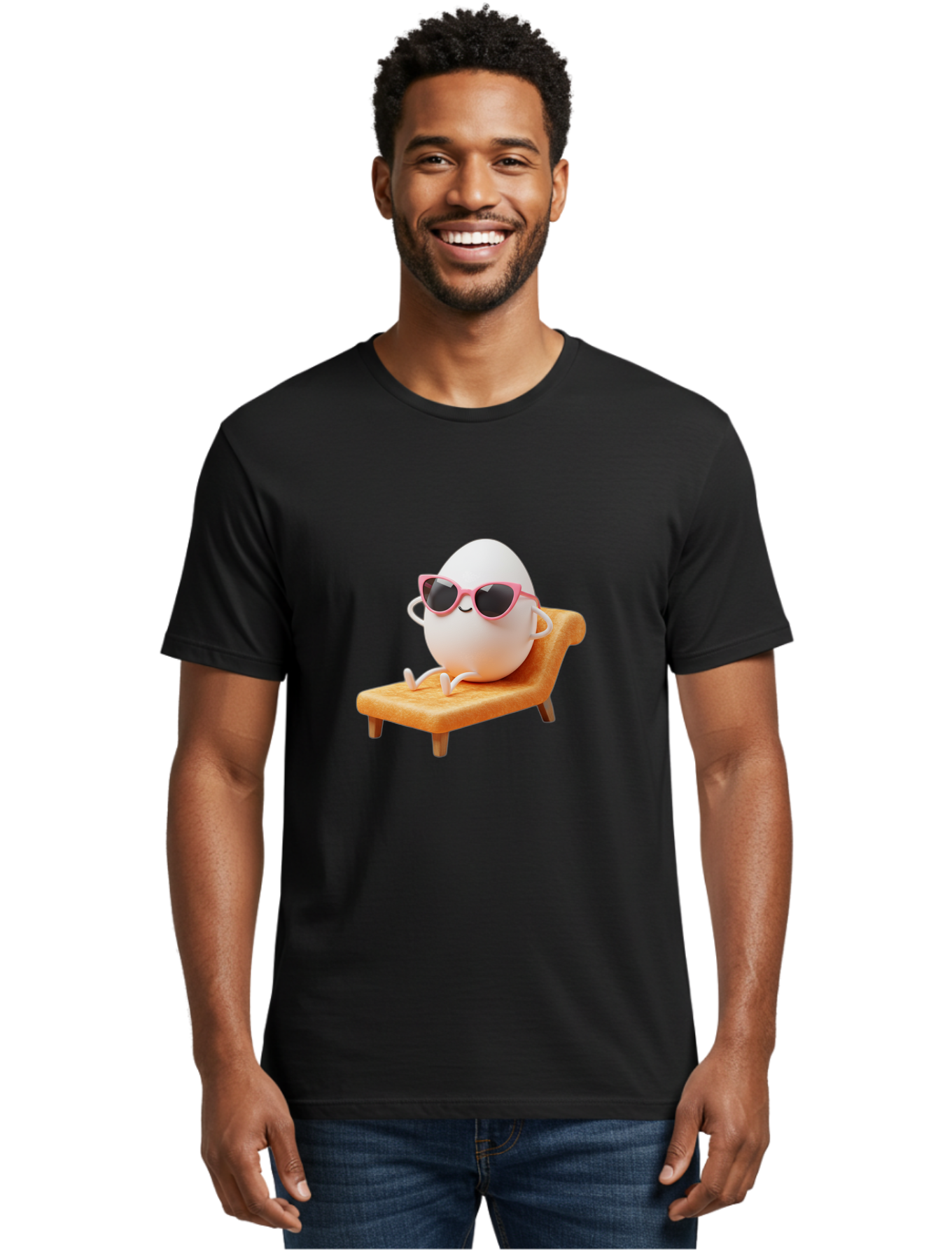 Egg-In-Sunglasses Men'S Graphic Tee, 100% Cotton, Comfortable Casual Summer Wear, Machine Washable, Vintage Camera, Old Camera, Antique Camera, Black Camera, Classic Photography, Photography Equipment, Nostalgic Device, Film Camera, Camera Art Bak515