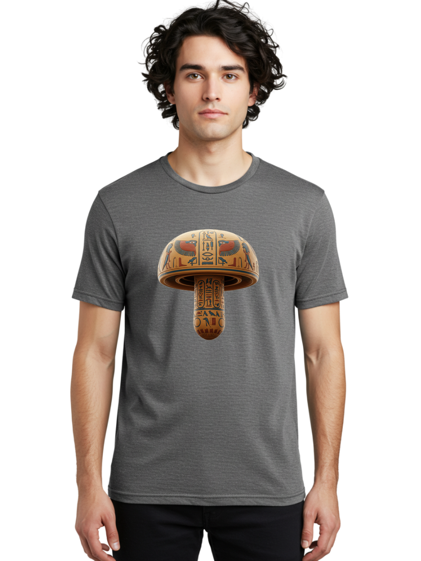 Egyptian-Mushroom Men'S Graphic Tee, 100% Cotton, Comfortable Casual Summer Wear, Machine Washable, Vintage Camera, Old Camera, Antique Camera, Black Camera, Classic Photography, Photography Equipment, Nostalgic Device, Film Camera, Camera Art Bak525