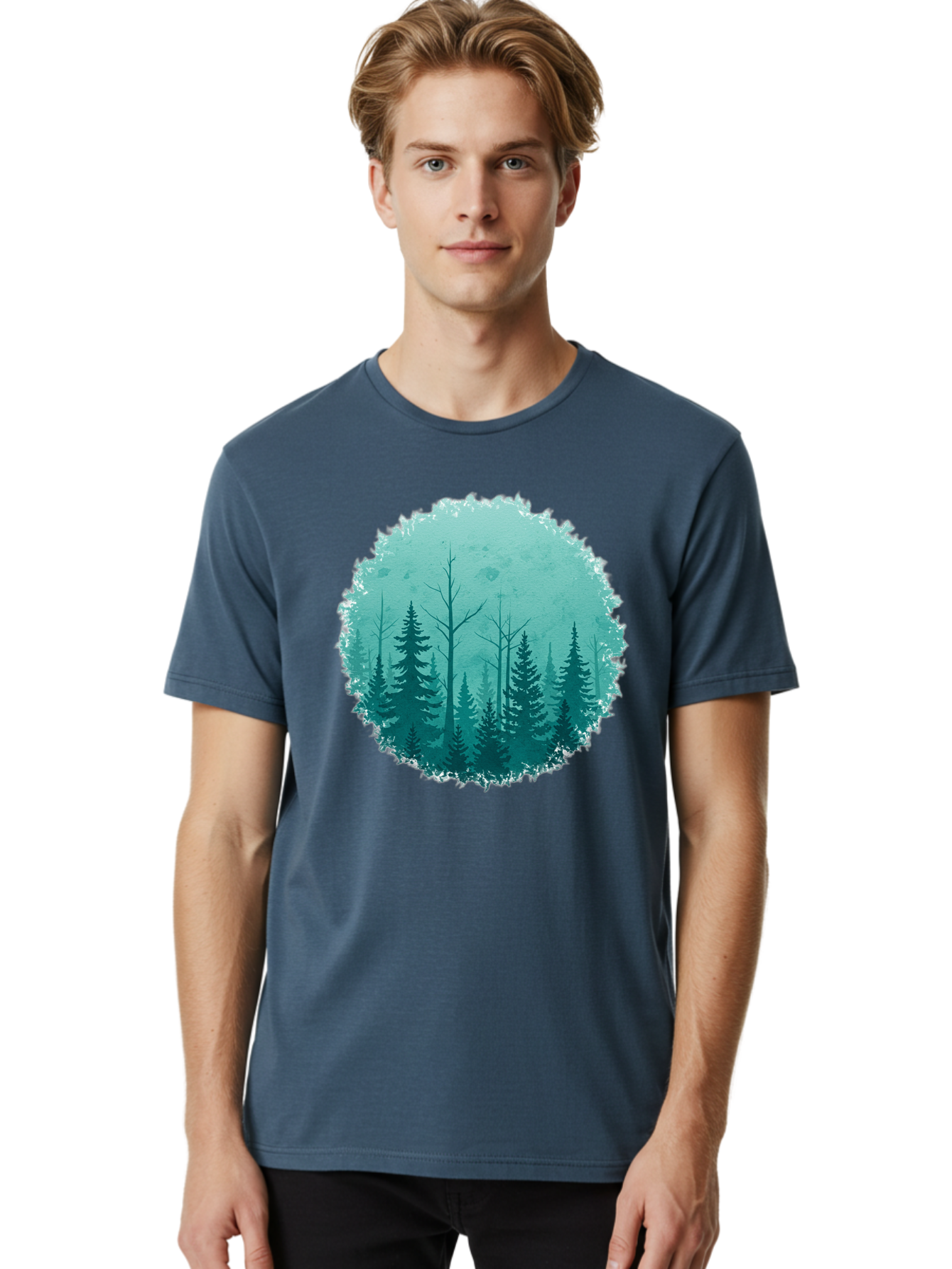 Evergreen-Forest Men'S Graphic Tee, 100% Cotton, Comfortable Casual Summer Wear, Machine Washable, Vintage Camera, Old Camera, Antique Camera, Black Camera, Classic Photography, Photography Equipment, Nostalgic Device, Film Camera, Camera Art Bak533