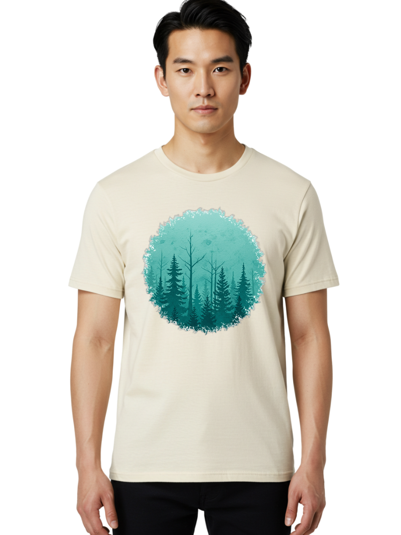 Evergreen-Forest Men'S Graphic Tee, 100% Cotton, Comfortable Casual Summer Wear, Machine Washable, Vintage Camera, Old Camera, Antique Camera, Black Camera, Classic Photography, Photography Equipment, Nostalgic Device, Film Camera, Camera Art Bak533
