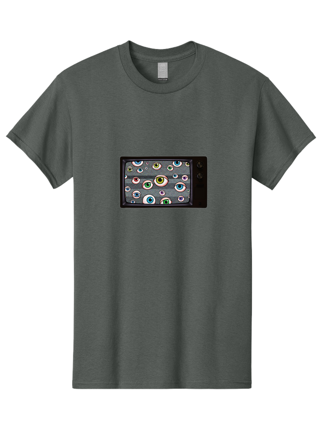 Eyes-On-Phone-Screen Men'S Graphic Tee, 100% Cotton, Comfortable Casual Summer Wear, Machine Washable, Vintage Camera, Old Camera, Antique Camera, Black Camera, Classic Photography, Photography Equipment, Nostalgic Device, Film Camera, Bak534