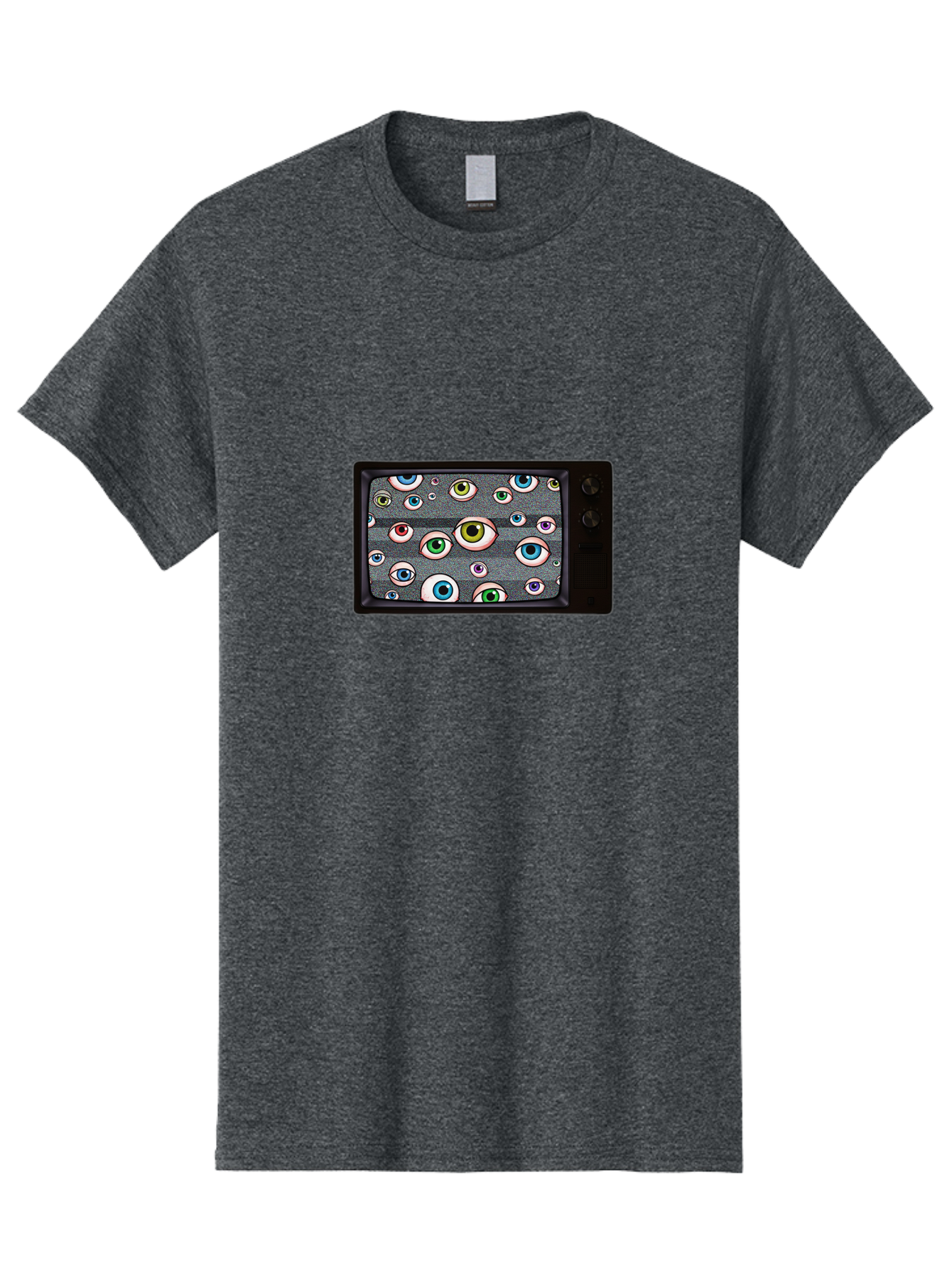 Eyes-On-Phone-Screen Men'S Graphic Tee, 100% Cotton, Comfortable Casual Summer Wear, Machine Washable, Vintage Camera, Old Camera, Antique Camera, Black Camera, Classic Photography, Photography Equipment, Nostalgic Device, Film Camera, Bak534