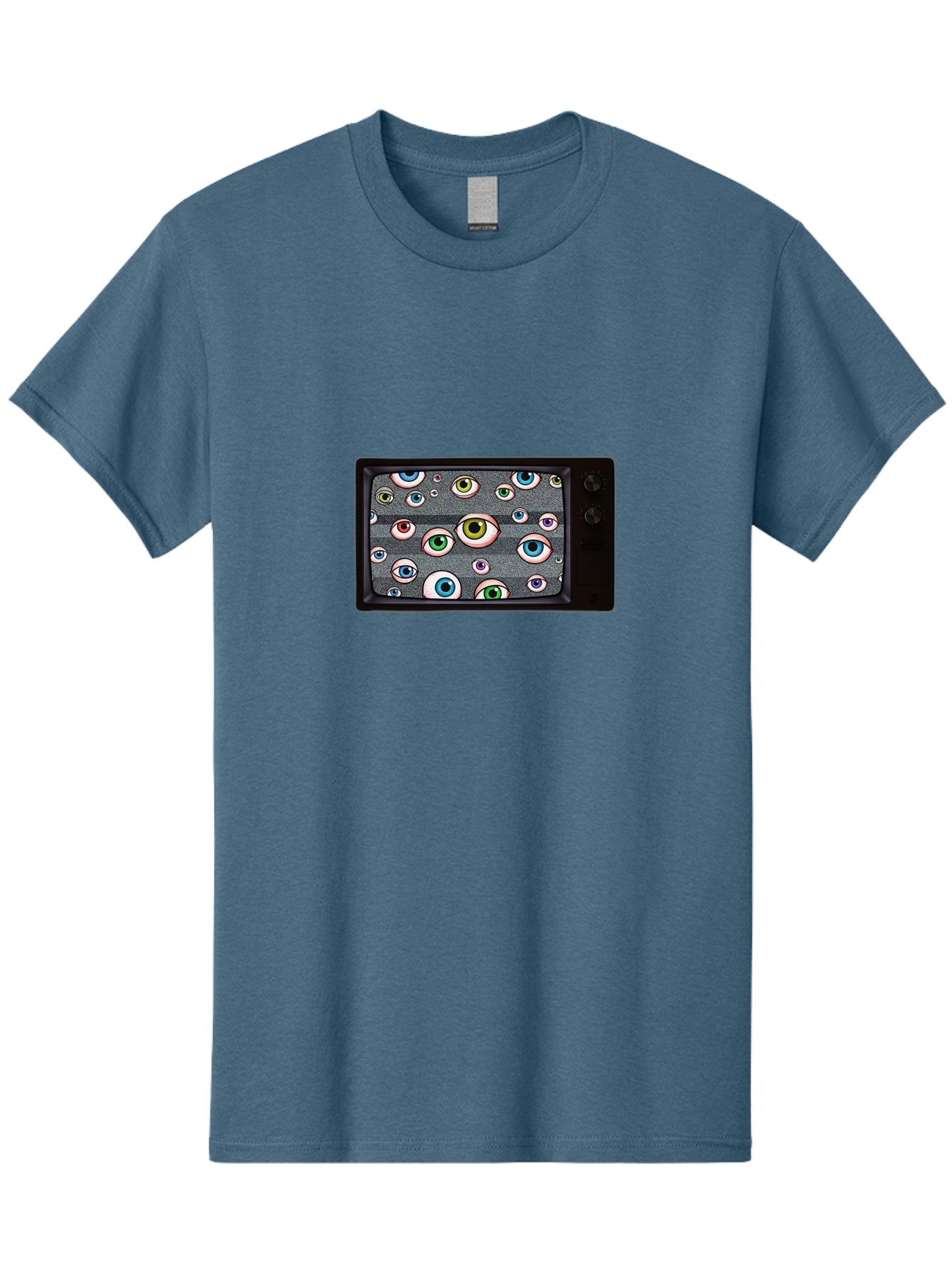 Eyes-On-Phone-Screen Men'S Graphic Tee, 100% Cotton, Comfortable Casual Summer Wear, Machine Washable, Vintage Camera, Old Camera, Antique Camera, Black Camera, Classic Photography, Photography Equipment, Nostalgic Device, Film Camera, Bak534