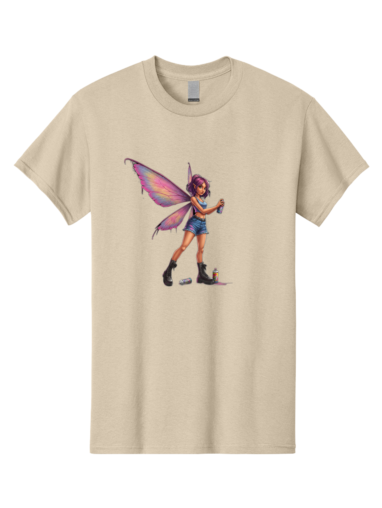 Fairy-With-Spray-Paint Men'S Graphic Tee, 100% Cotton, Comfortable Casual Summer Wear, Machine Washable, Vintage Camera, Old Camera, Antique Camera, Black Camera, Classic Photography, Photography Equipment, Nostalgic Device, Film Camera, Bak543