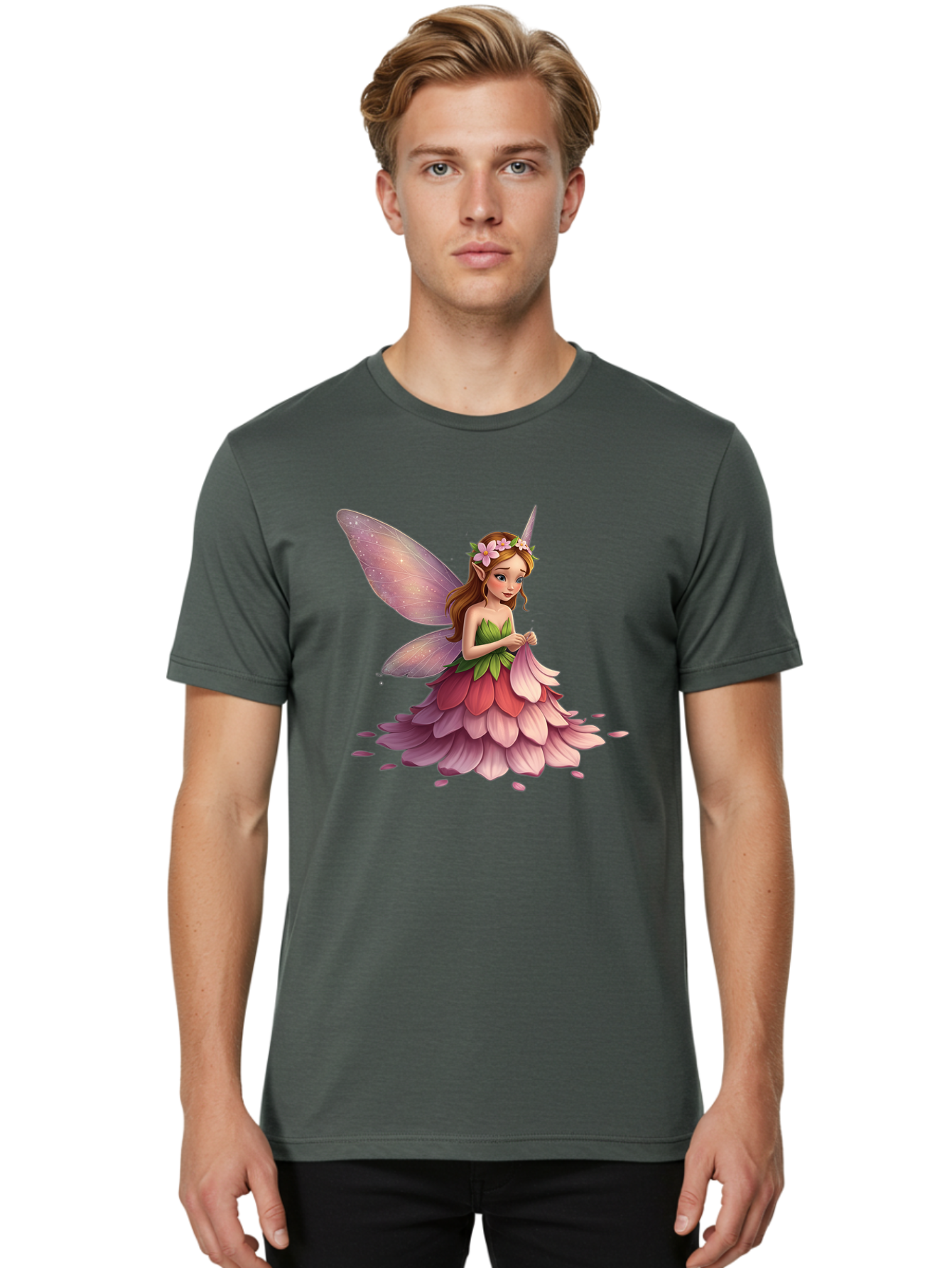 Fairy-With-Unicorn-Horn Men'S Graphic Tee, 100% Cotton, Comfortable Casual Summer Wear, Machine Washable, Vintage Camera, Old Camera, Antique Camera, Black Camera, Classic Photography, Photography Equipment, Nostalgic Device, Film Camera, Bak544