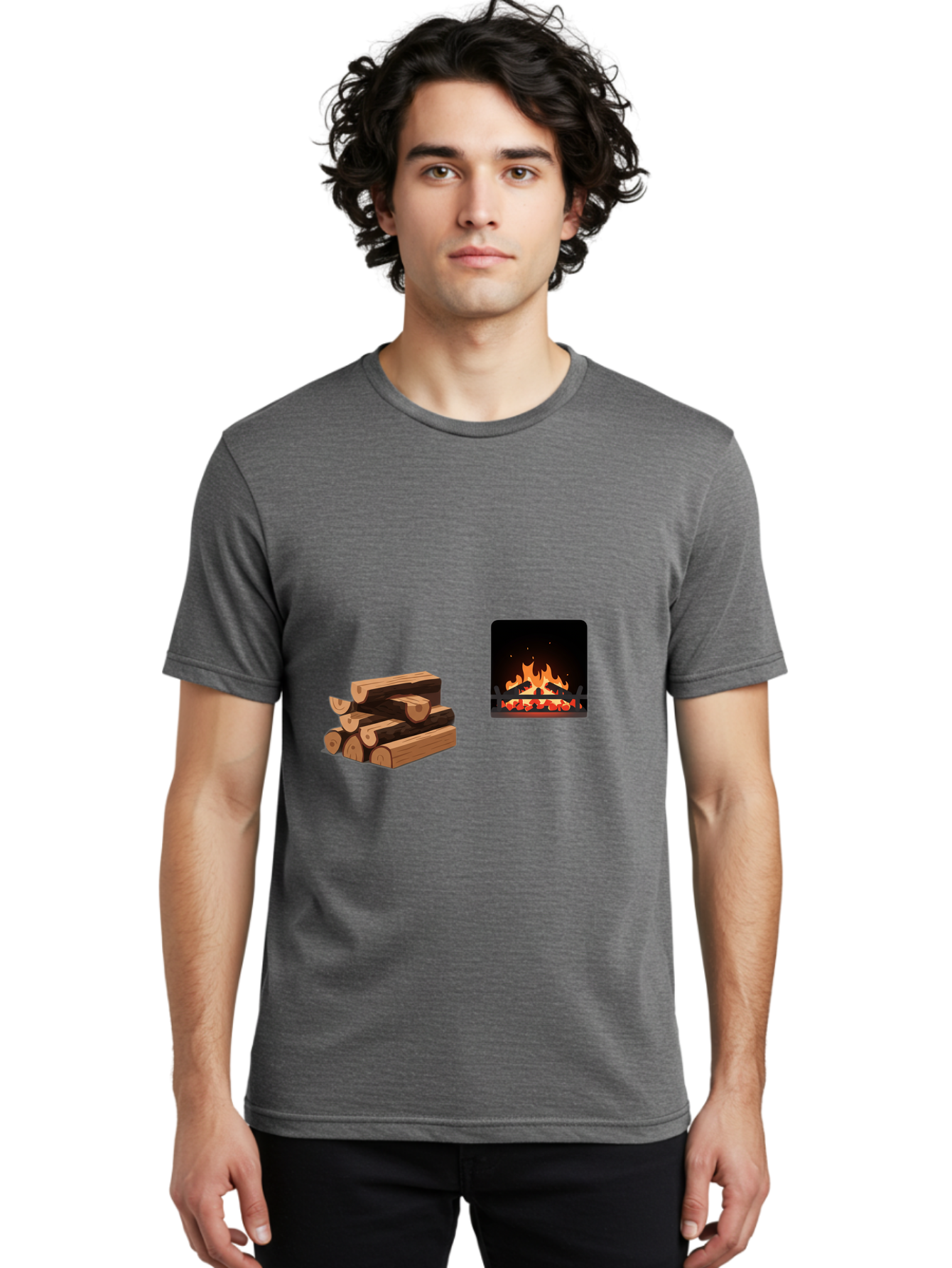 Fireplace-And-Logs Men'S Graphic Tee, 100% Cotton, Comfortable Casual Summer Wear, Machine Washable, Vintage Camera, Old Camera, Antique Camera, Black Camera, Classic Photography, Photography Equipment, Nostalgic Device, Film Camera, Bak547