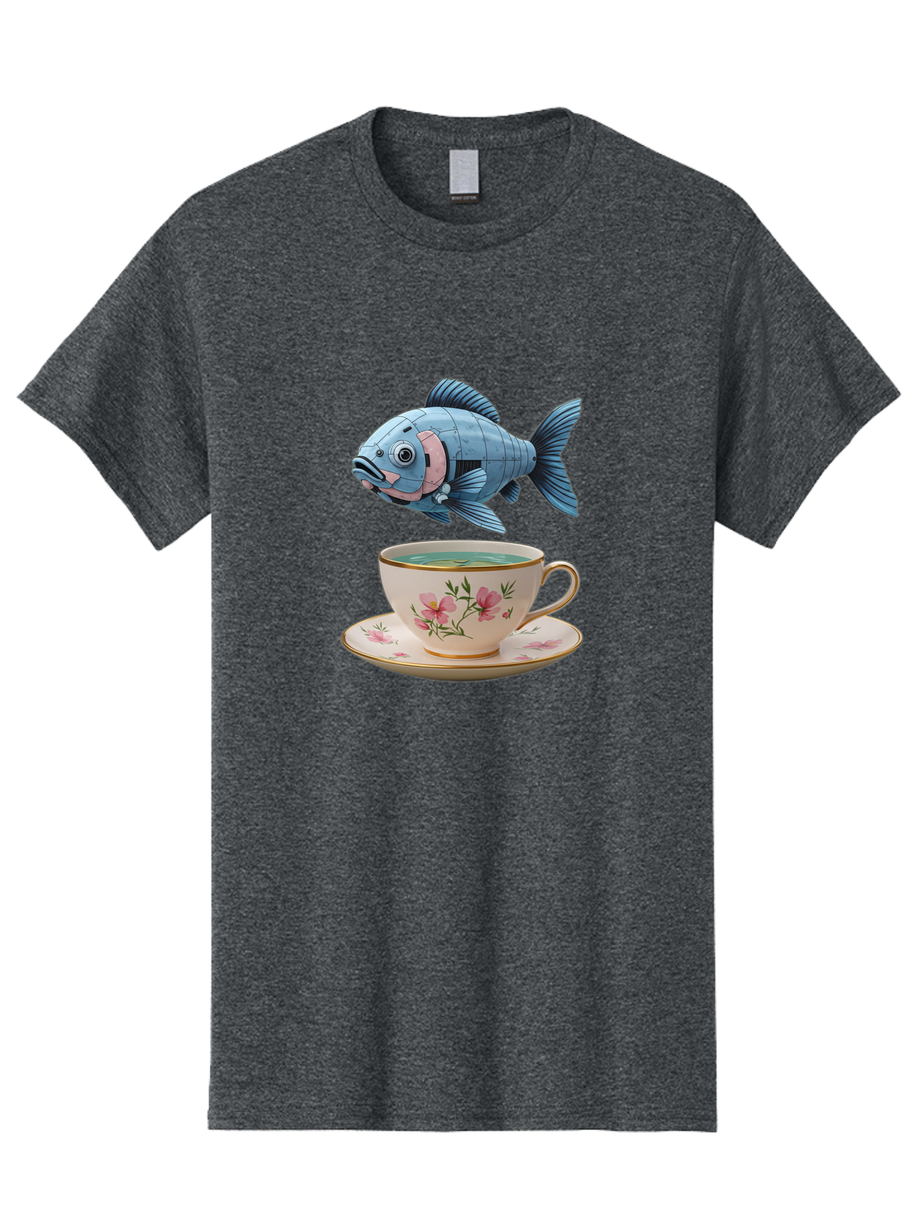 Fish-In-Tea-Cup-1 Men'S Graphic Tee, 100% Cotton, Comfortable Casual Summer Wear, Machine Washable, Vintage Camera, Old Camera, Antique Camera, Black Camera, Classic Photography, Photography Equipment, Nostalgic Device, Film Camera, Camera Art Bak552