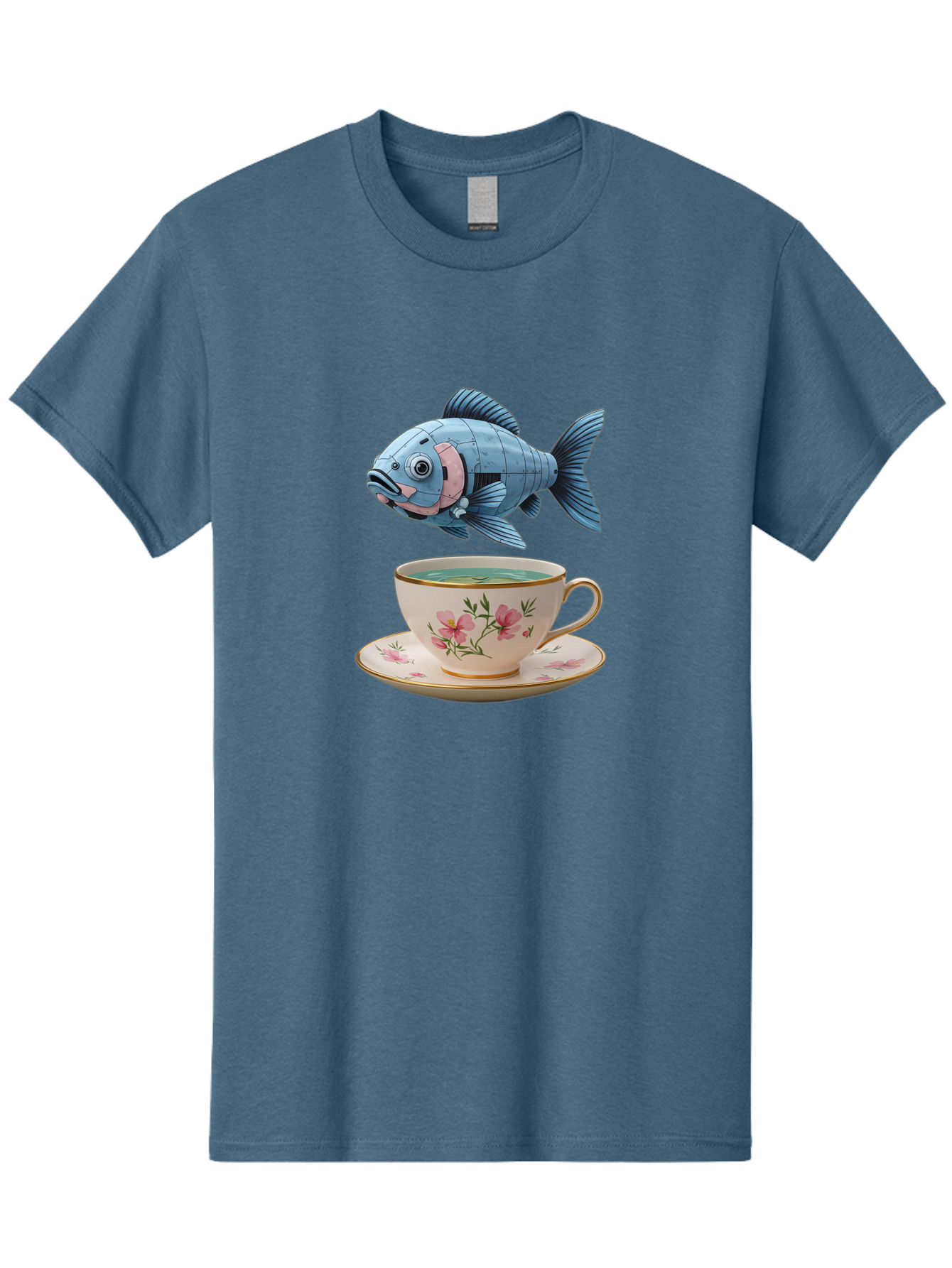 Fish-In-Tea-Cup-1 Men'S Graphic Tee, 100% Cotton, Comfortable Casual Summer Wear, Machine Washable, Vintage Camera, Old Camera, Antique Camera, Black Camera, Classic Photography, Photography Equipment, Nostalgic Device, Film Camera, Camera Art Bak552