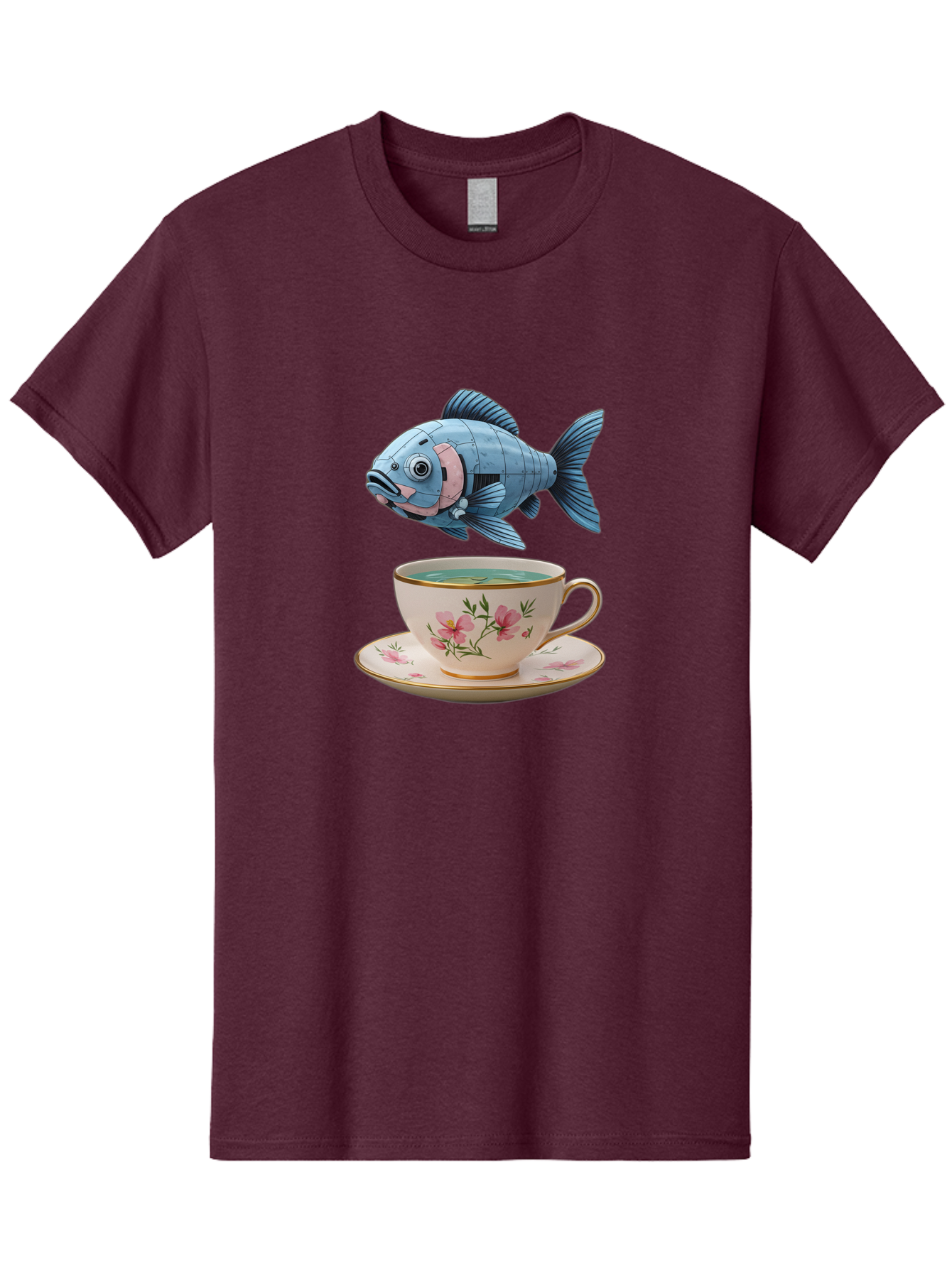 Fish-In-Tea-Cup-1 Men'S Graphic Tee, 100% Cotton, Comfortable Casual Summer Wear, Machine Washable, Vintage Camera, Old Camera, Antique Camera, Black Camera, Classic Photography, Photography Equipment, Nostalgic Device, Film Camera, Camera Art Bak552