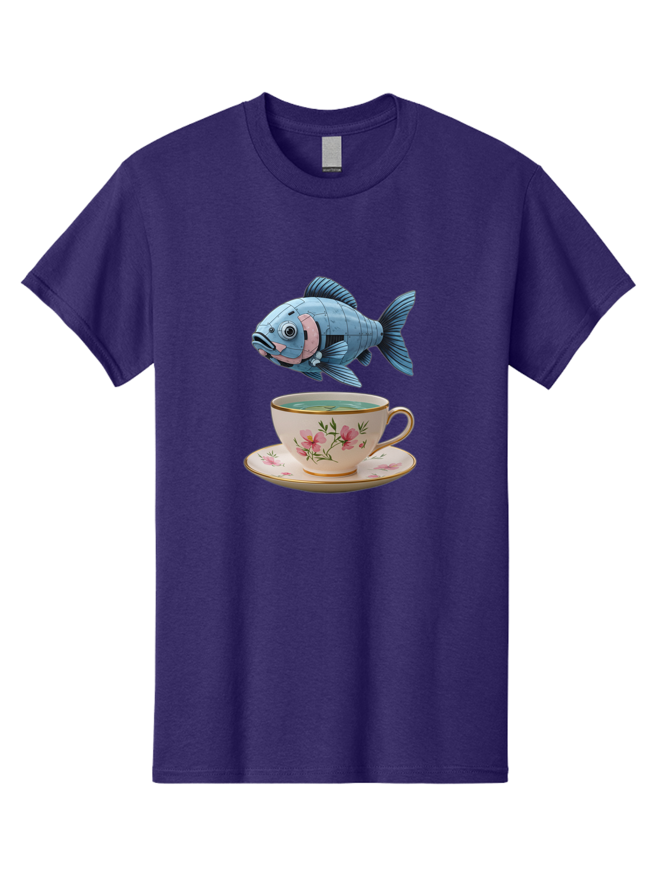 Fish-In-Tea-Cup-1 Men'S Graphic Tee, 100% Cotton, Comfortable Casual Summer Wear, Machine Washable, Vintage Camera, Old Camera, Antique Camera, Black Camera, Classic Photography, Photography Equipment, Nostalgic Device, Film Camera, Camera Art Bak552