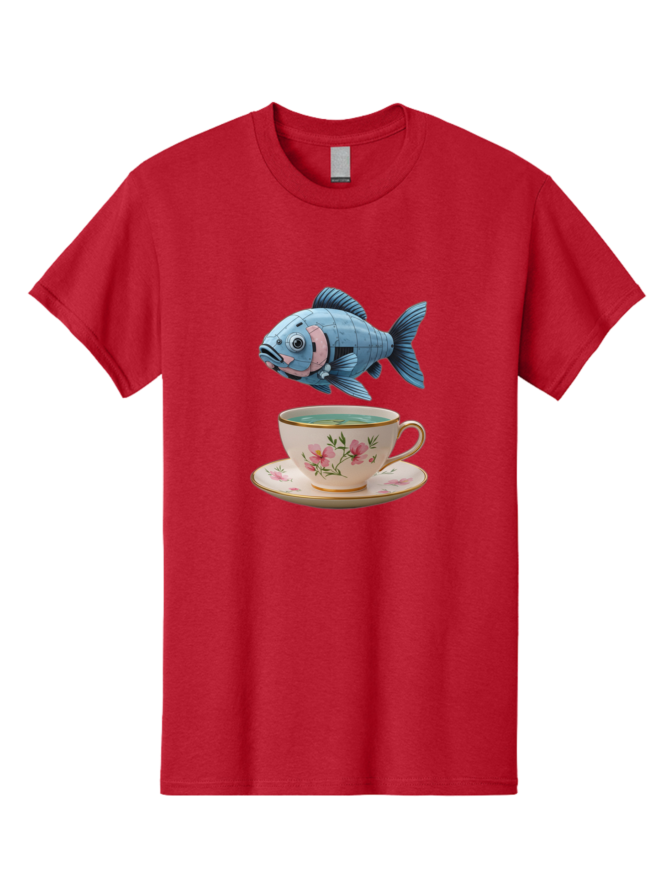 Fish-In-Tea-Cup-1 Men'S Graphic Tee, 100% Cotton, Comfortable Casual Summer Wear, Machine Washable, Vintage Camera, Old Camera, Antique Camera, Black Camera, Classic Photography, Photography Equipment, Nostalgic Device, Film Camera, Camera Art Bak552