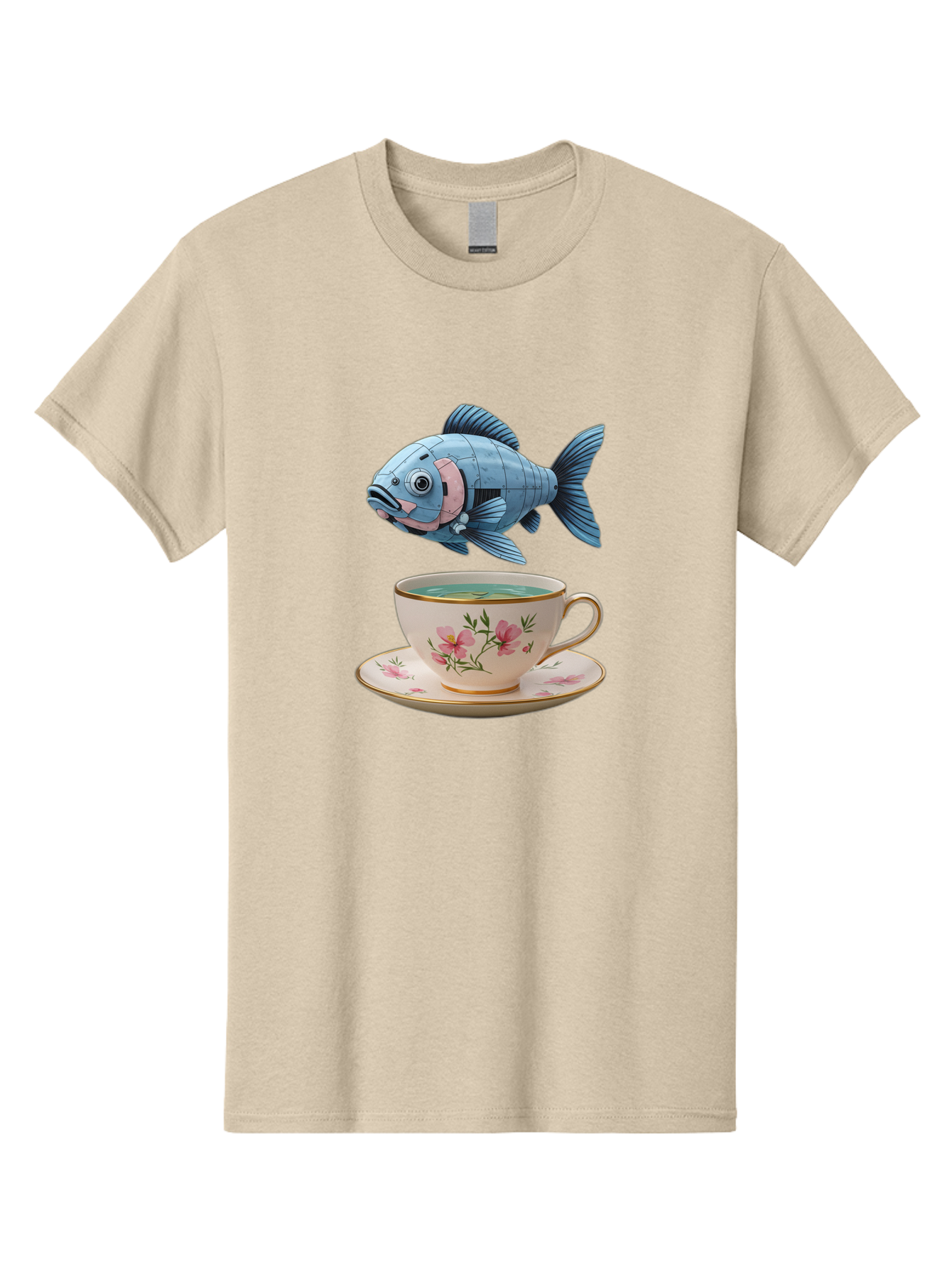 Fish-In-Tea-Cup-1 Men'S Graphic Tee, 100% Cotton, Comfortable Casual Summer Wear, Machine Washable, Vintage Camera, Old Camera, Antique Camera, Black Camera, Classic Photography, Photography Equipment, Nostalgic Device, Film Camera, Camera Art Bak552
