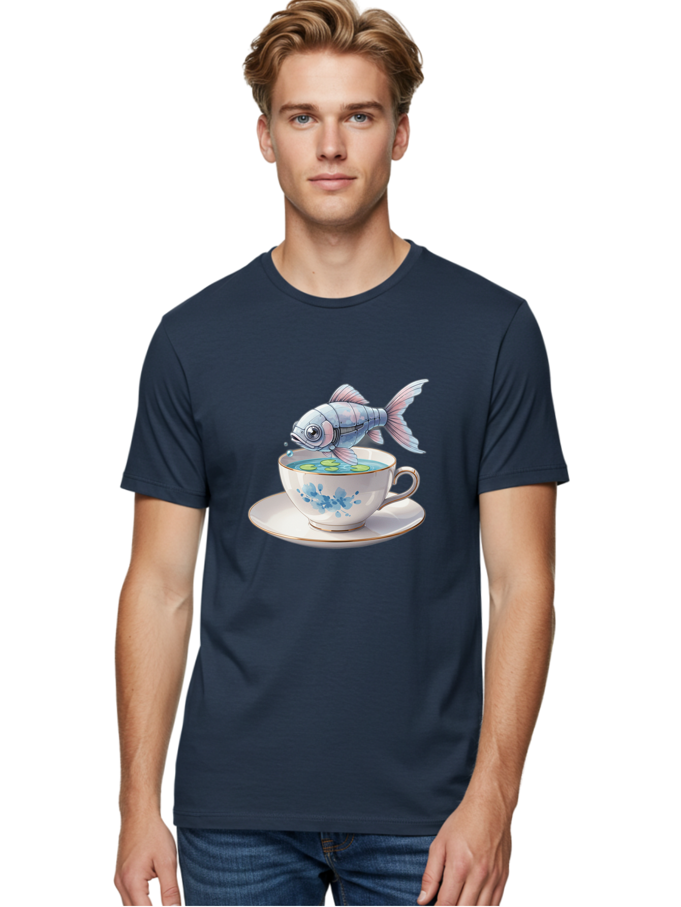 Fish-In-Tea-Cup Men'S Graphic Tee, 100% Cotton, Comfortable Casual Summer Wear, Machine Washable, Vintage Camera, Old Camera, Antique Camera, Black Camera, Classic Photography, Photography Equipment, Nostalgic Device, Film Camera, Camera Art Bak553