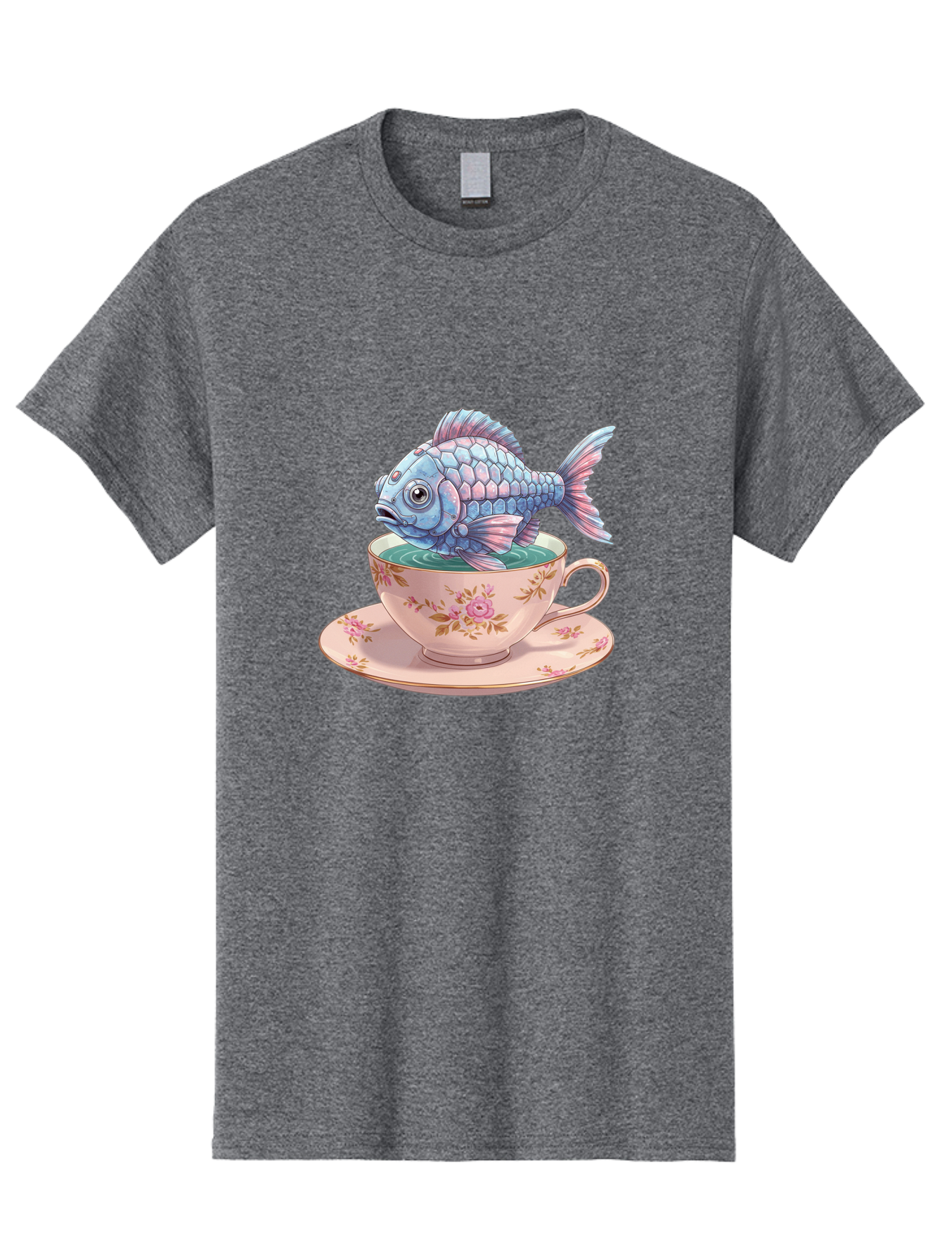 Fish-In-Teacup-2 Men'S Graphic Tee, 100% Cotton, Comfortable Casual Summer Wear, Machine Washable, Vintage Camera, Old Camera, Antique Camera, Black Camera, Classic Photography, Photography Equipment, Nostalgic Device, Film Camera, Camera Art Bak555