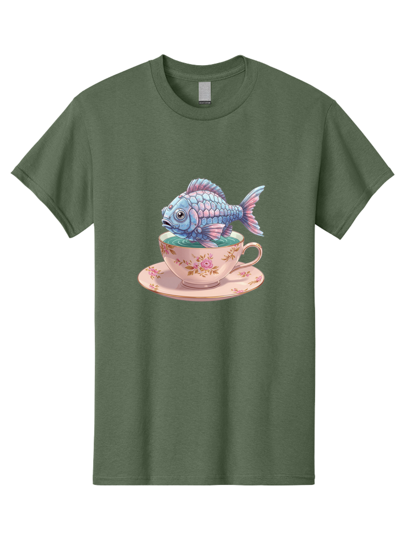 Fish-In-Teacup-2 Men'S Graphic Tee, 100% Cotton, Comfortable Casual Summer Wear, Machine Washable, Vintage Camera, Old Camera, Antique Camera, Black Camera, Classic Photography, Photography Equipment, Nostalgic Device, Film Camera, Camera Art Bak555